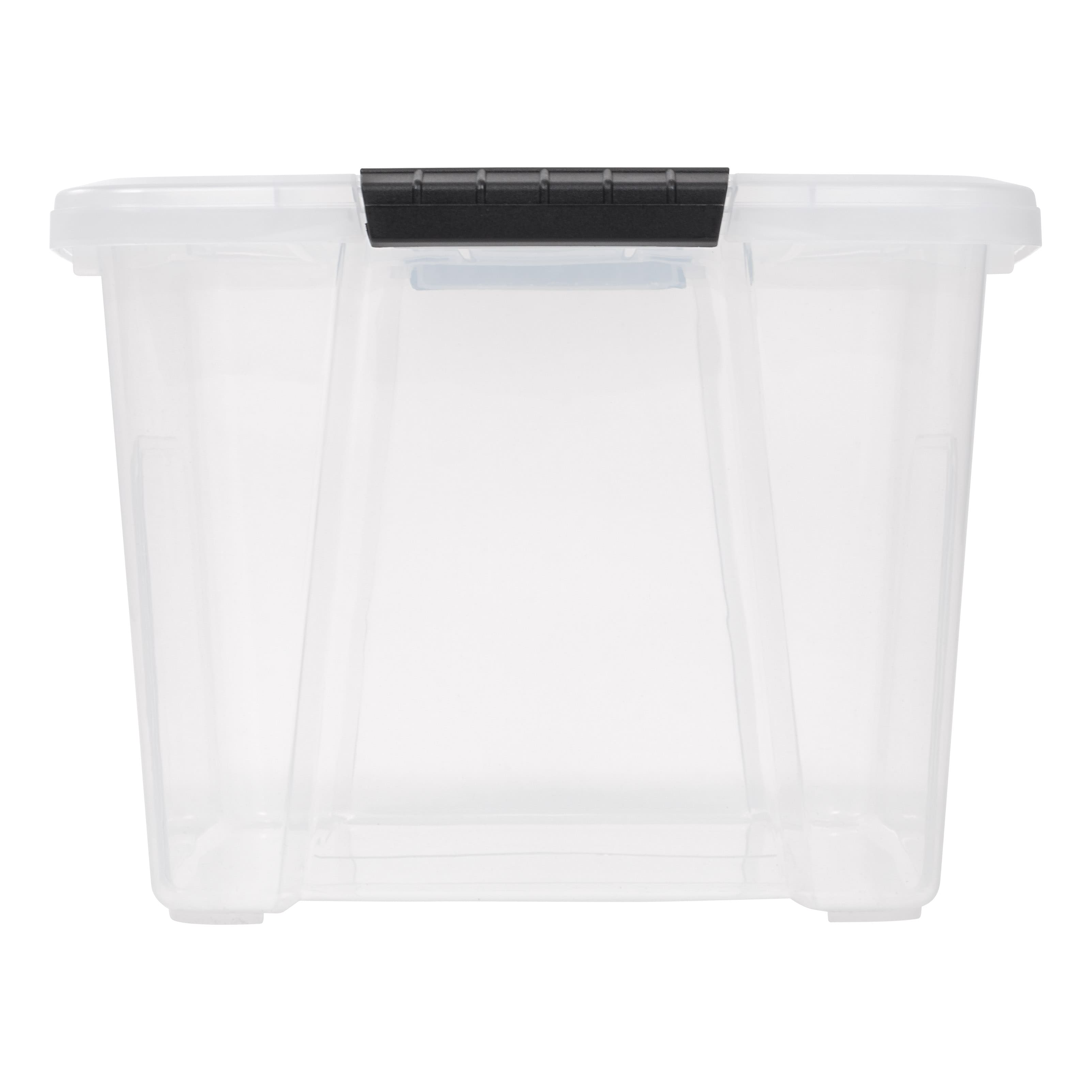 IRIS® 32qt. Buckled Clear Boxes with Clear Buckle Lids, 4ct.