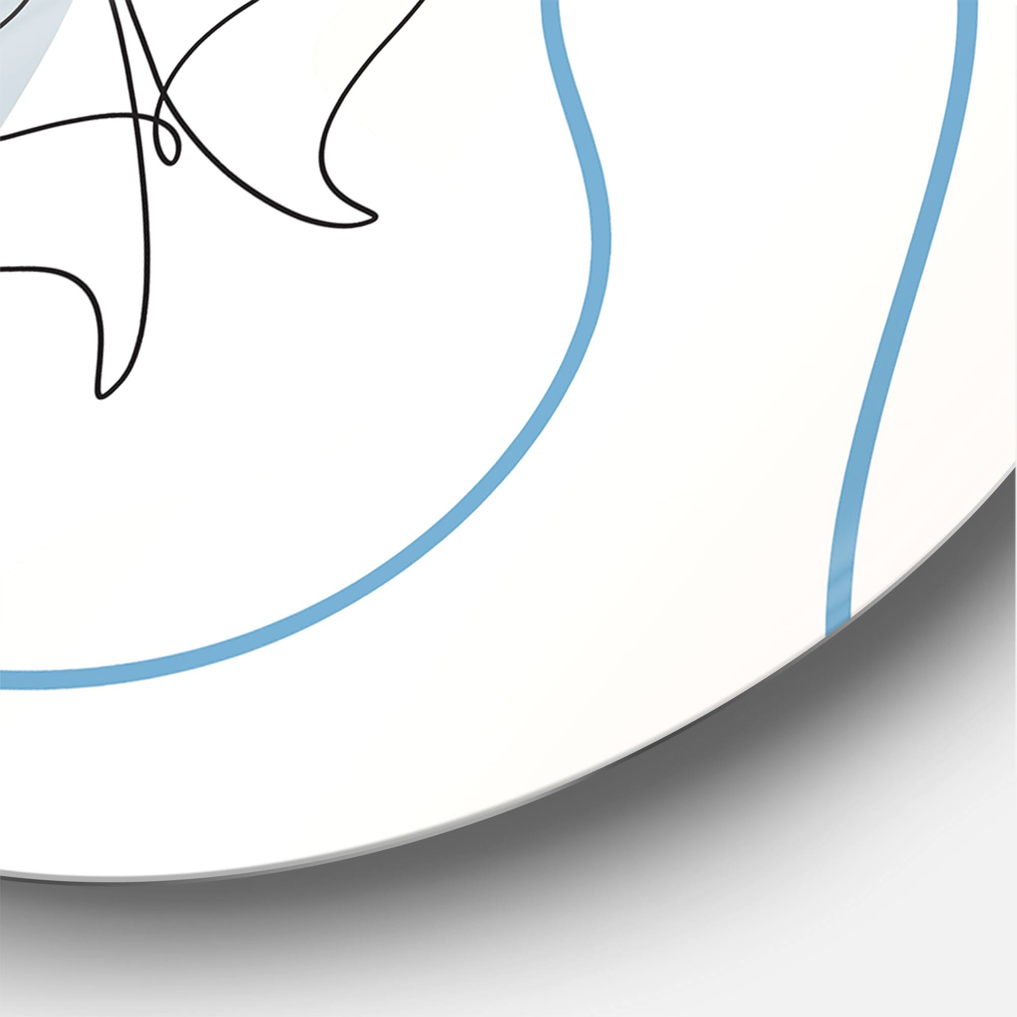 Designart - Butterfly One Line Drawing On Cubism Shapes II