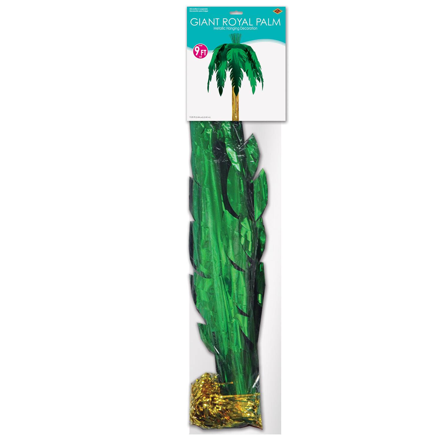 Beistle 9.25ft. Metallic Hanging Giant Royal Palm Décor