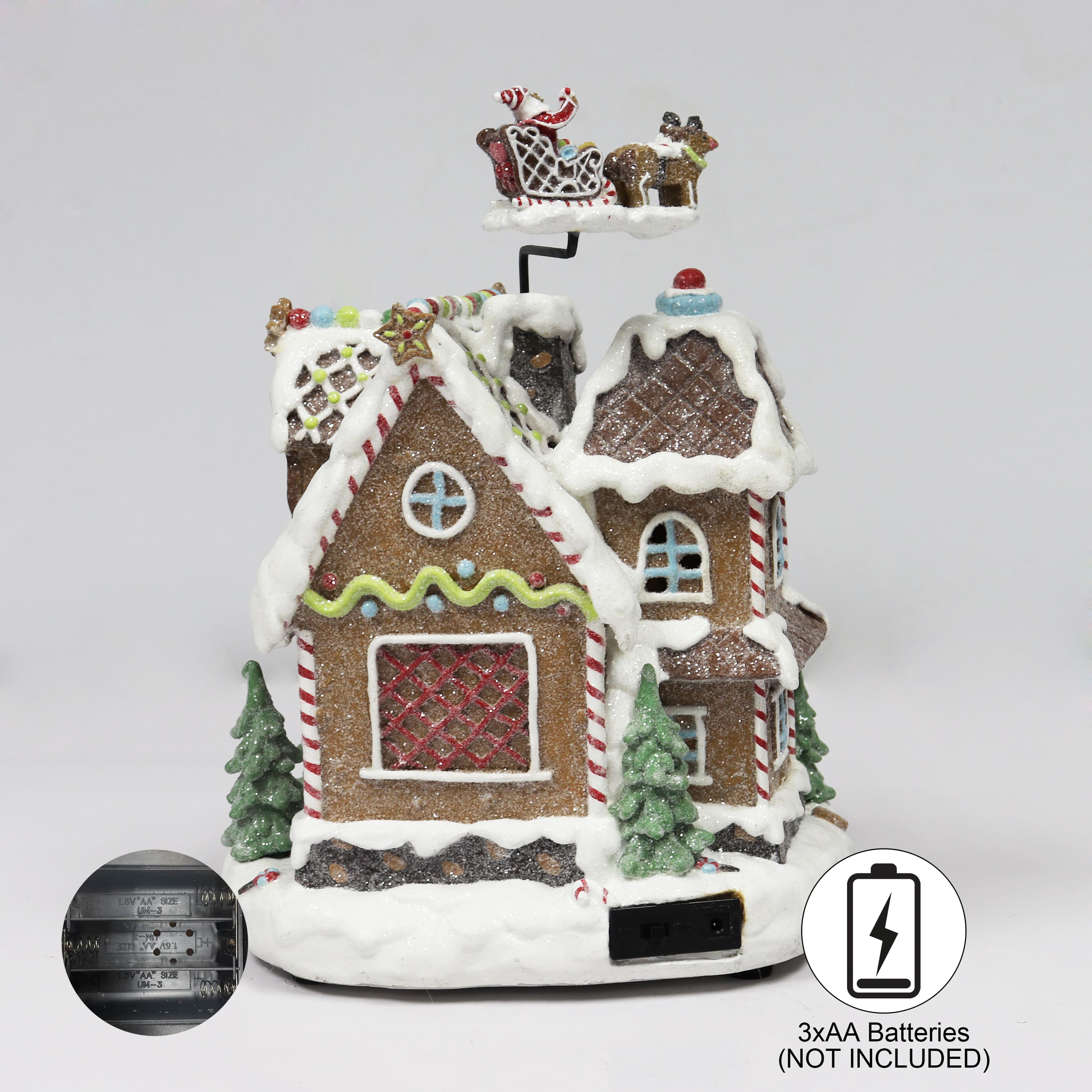 11" Animated Gingerbread Cookie House