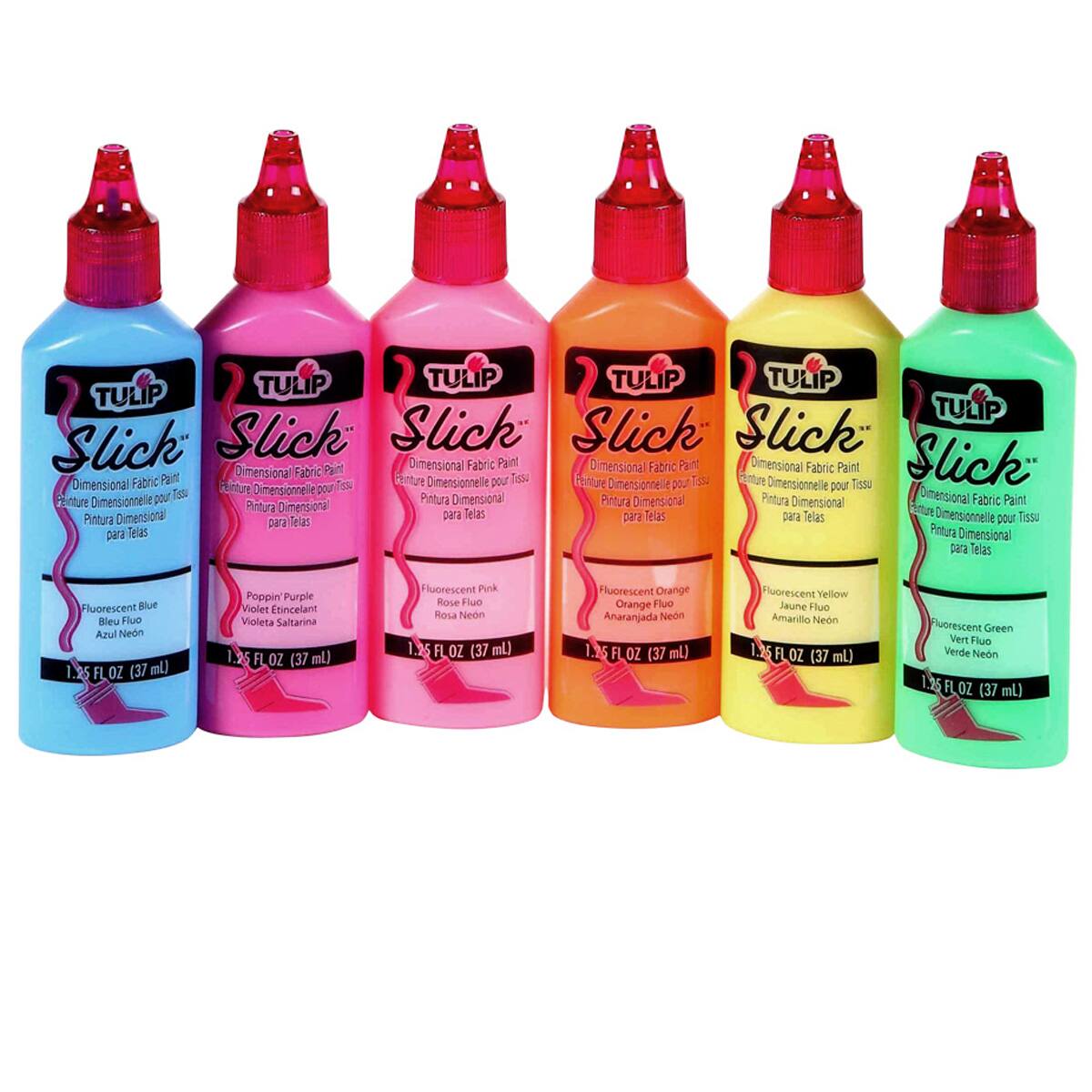 12 Packs: 6 ct. (72 total) Tulip® Dimensional Fabric Paint