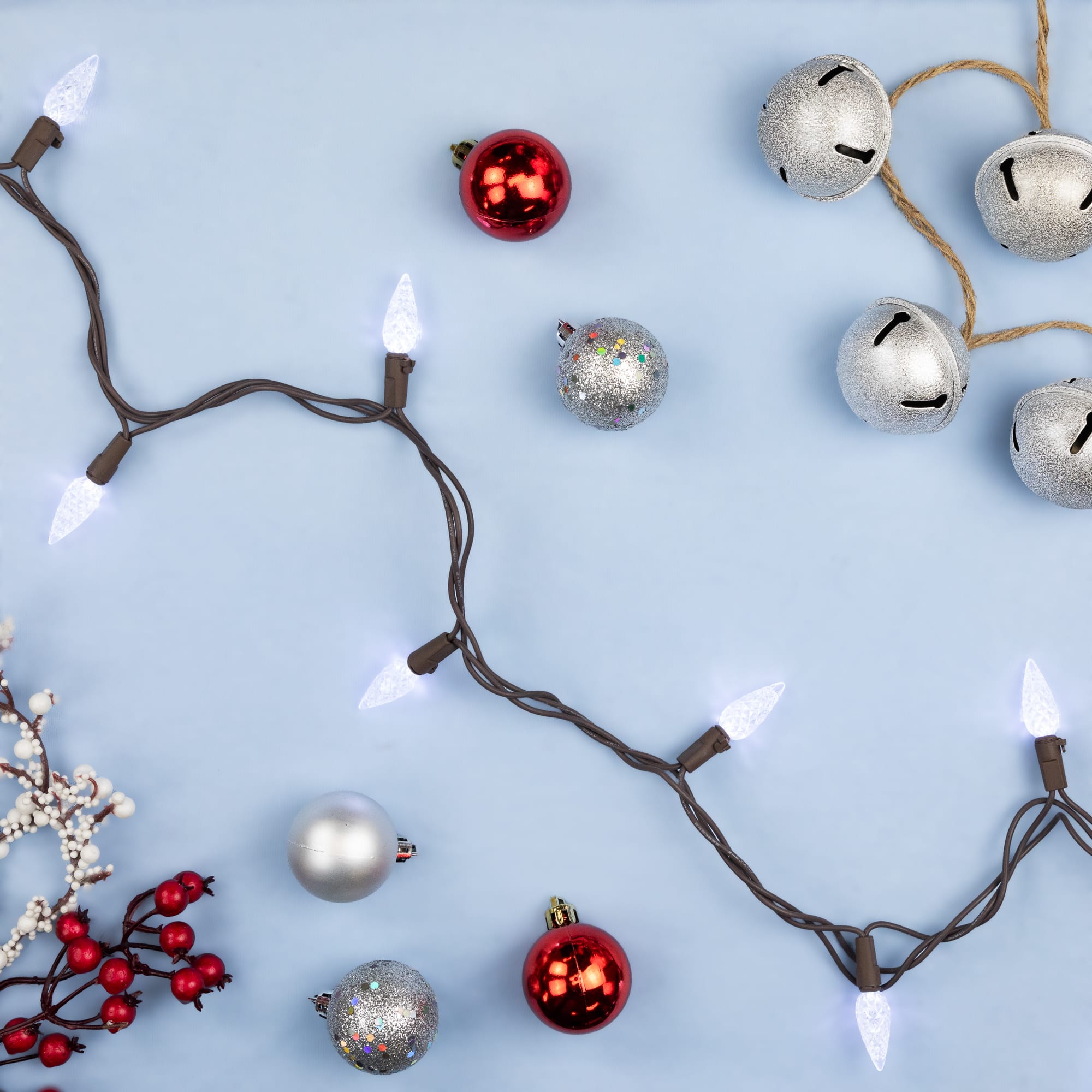 70ct. Pure White LED C6 String Lights