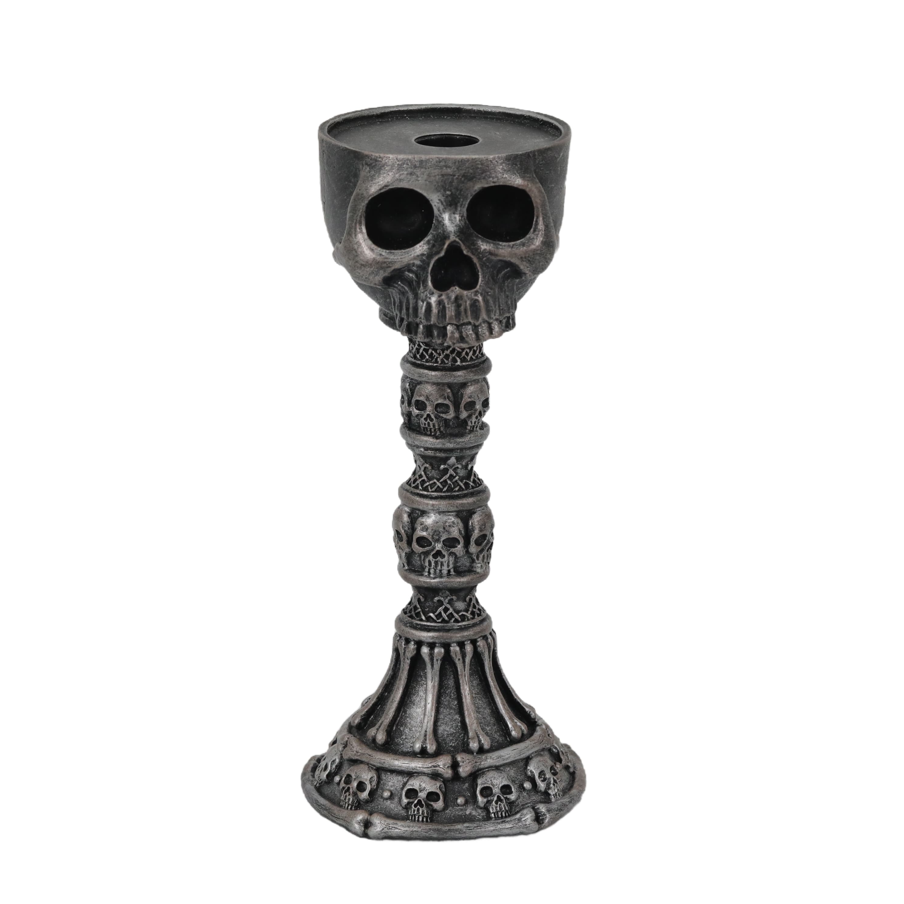 Black Skull Candle Holder by Ashland
