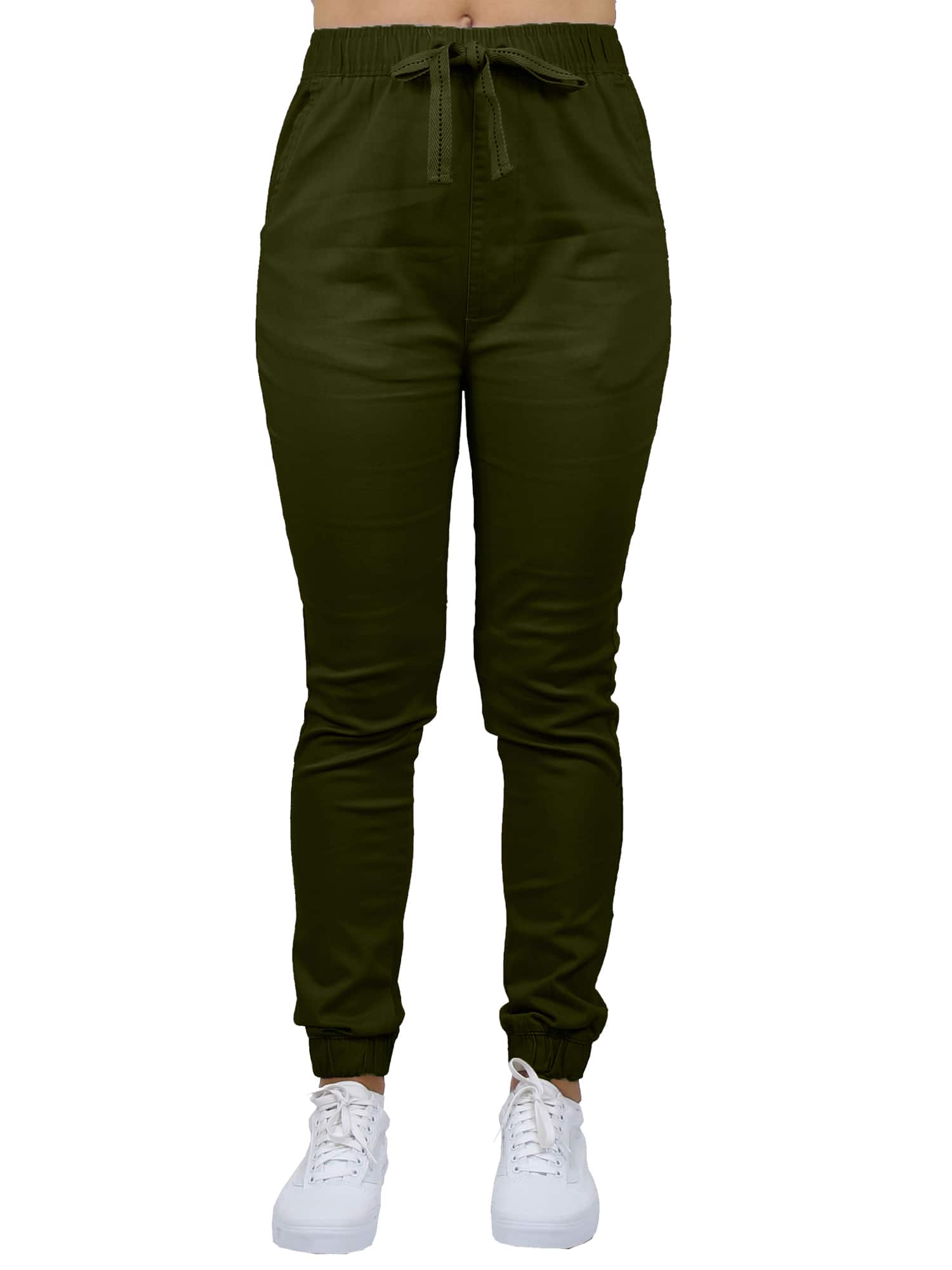 Galaxy By Harvic Loose Fit Stretch Twill Women's Joggers