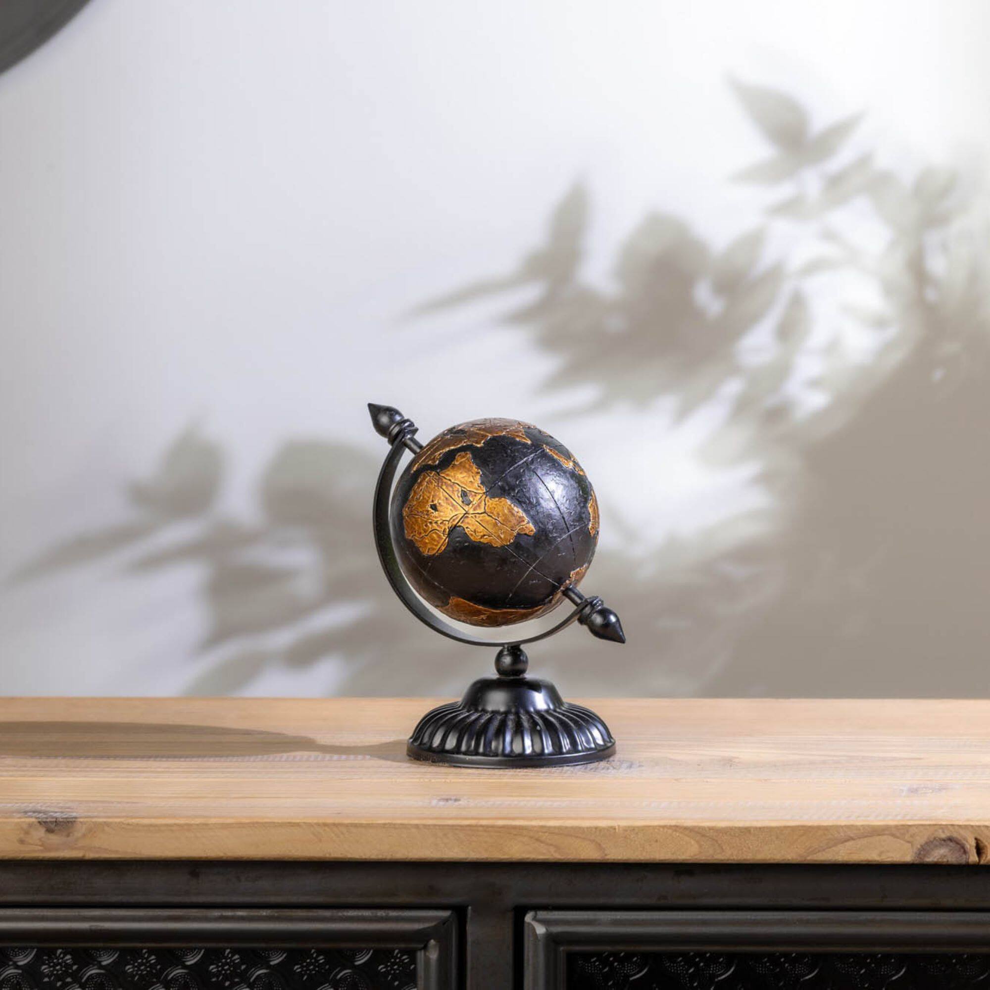 Melrose 6.25" Modern Globe with Metal Base Décor