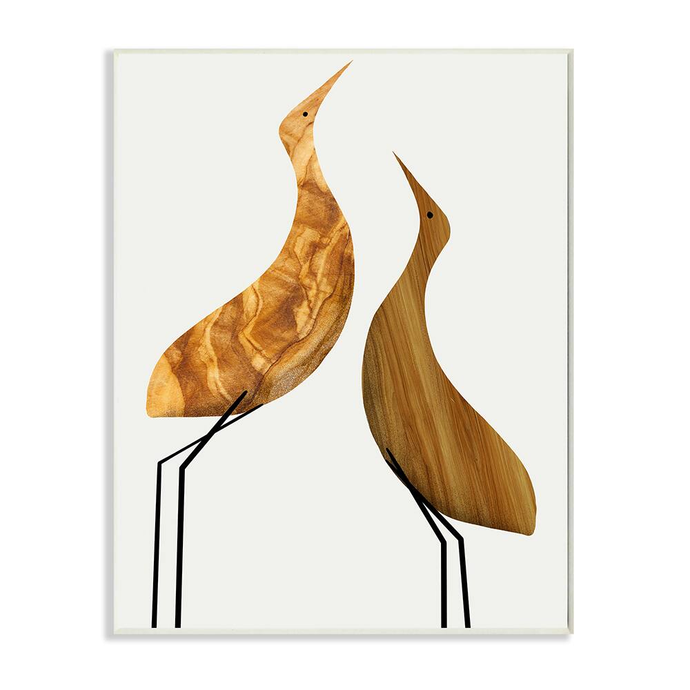 Stupell Industries Modern Rustic Tree Patterned Birds Minimal Abstract Wood Wall Plaque