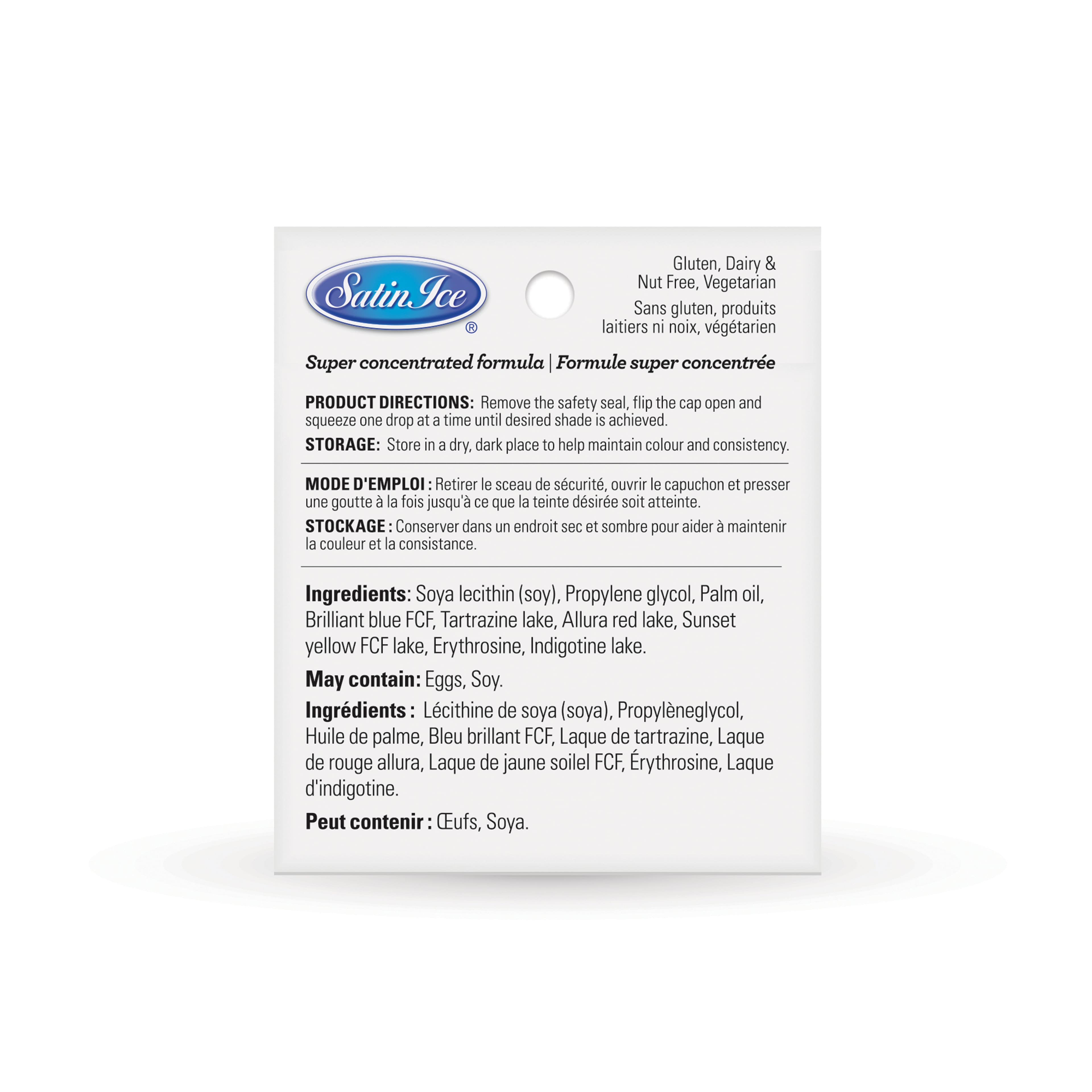 Colorants alimentaires à base d’huile pour bonbons de Satin Ice, 5 unités