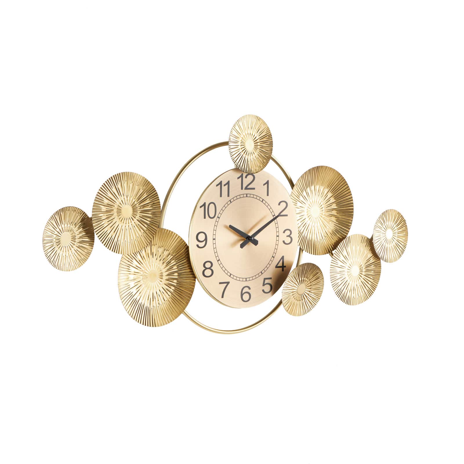 31.4" Gold Stainless Steel Metal Decorative Wall Clock
