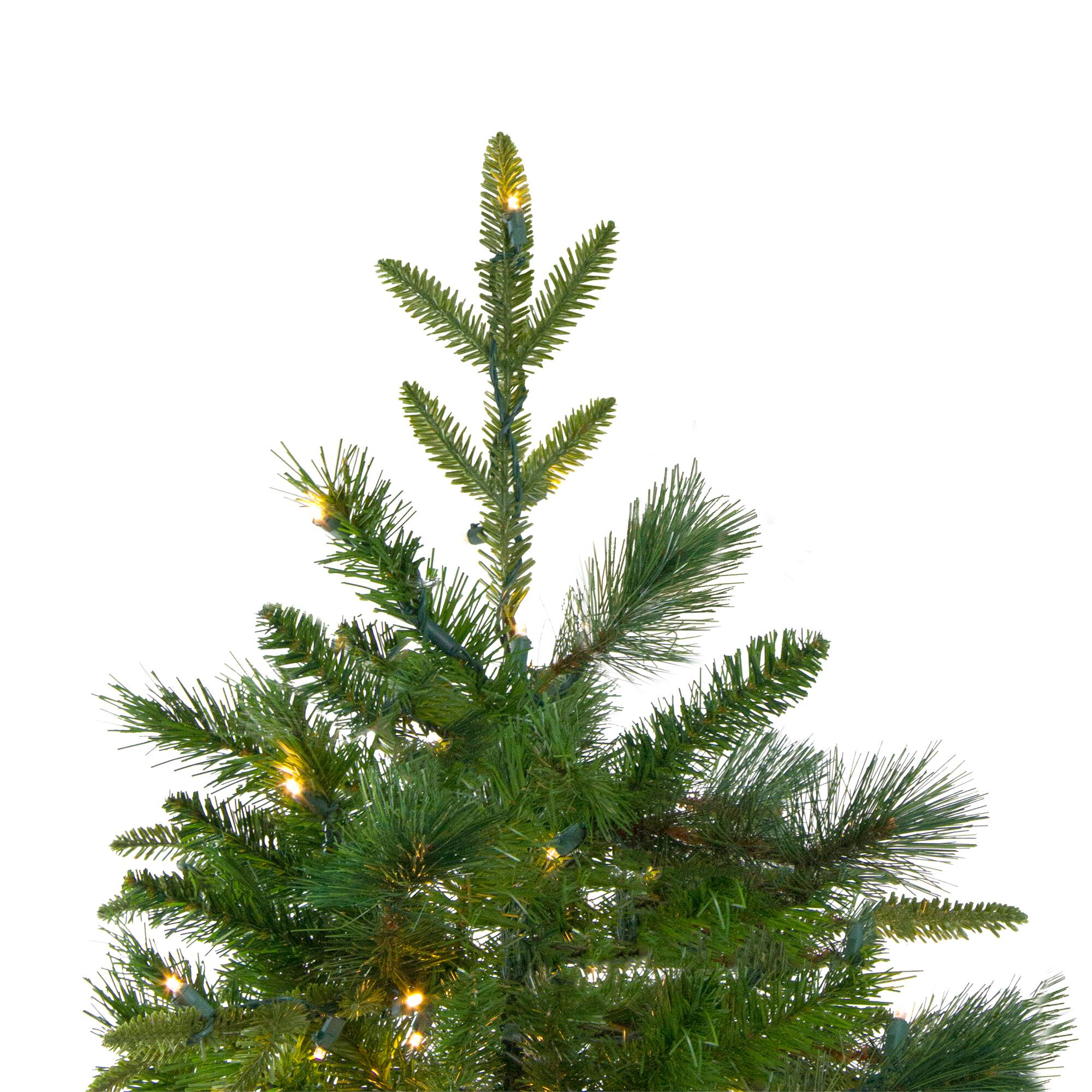 9ft. Pre-Lit Real Touch™ Rosemary Emerald & Angel Pine Artificial Christmas Tree, Clear LED Lights