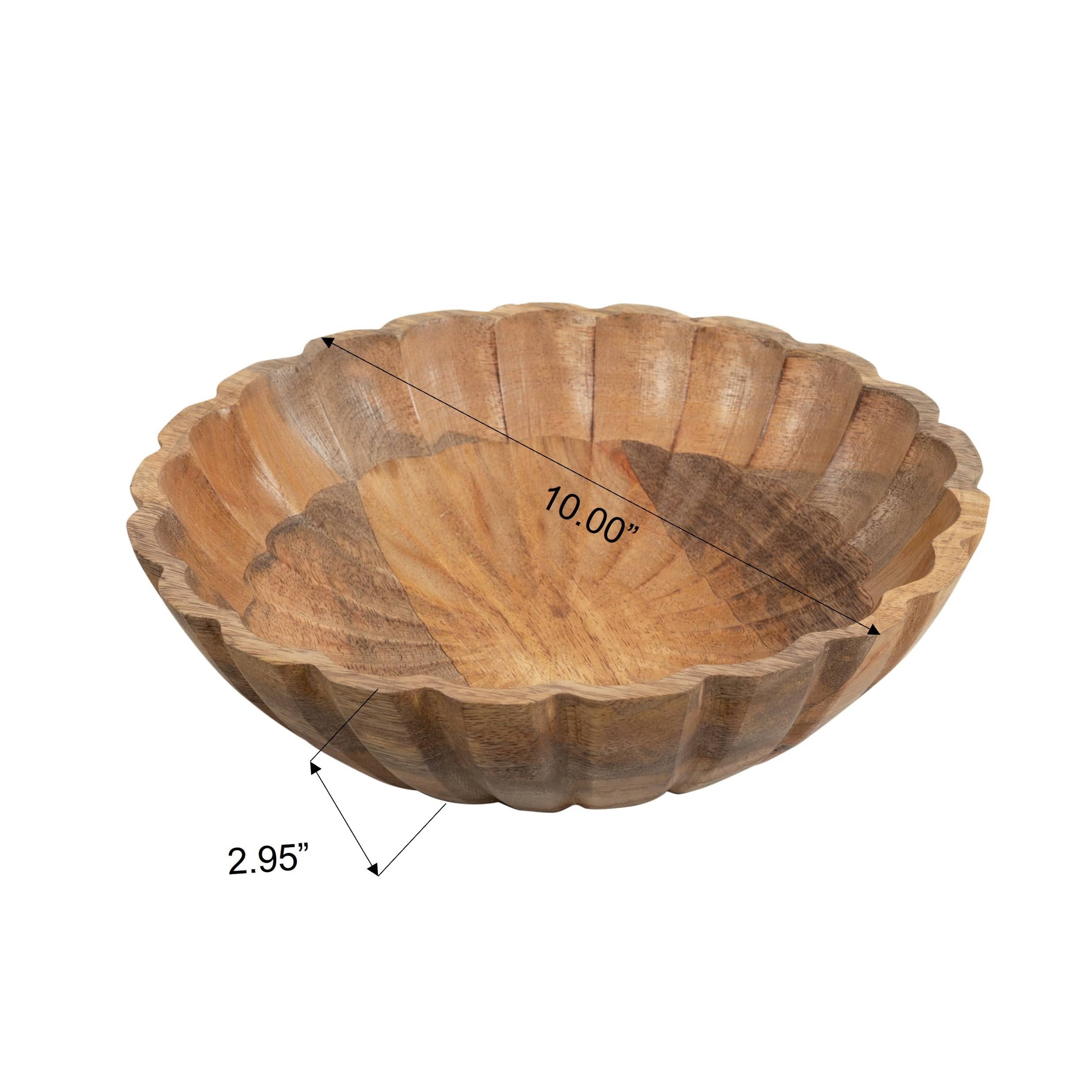 Wavy Mango Wood Bowl by Ashland®
