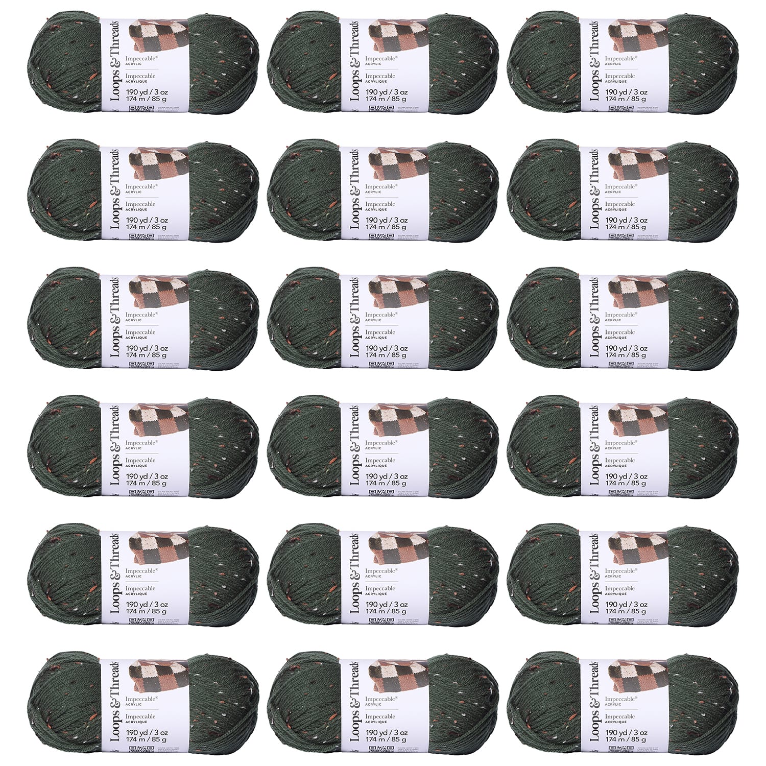 18 Pack: Impeccable™ Tweed Yarn by Loops & Threads®