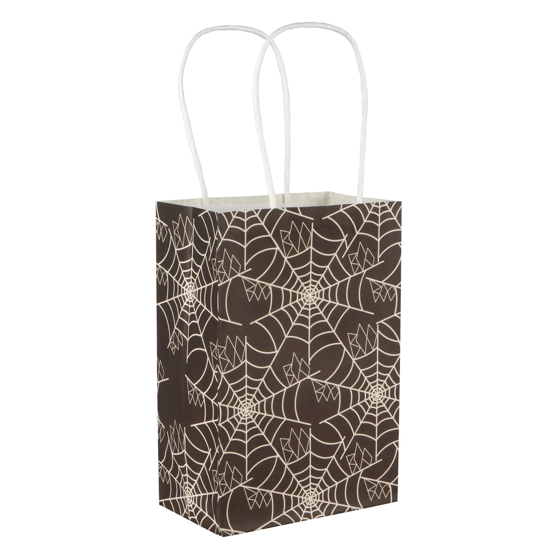 Michaels, Small Black & White Spiderweb Gift Bags, 6ct. by Celebrate It™ – Category: Halloween Party Supplies