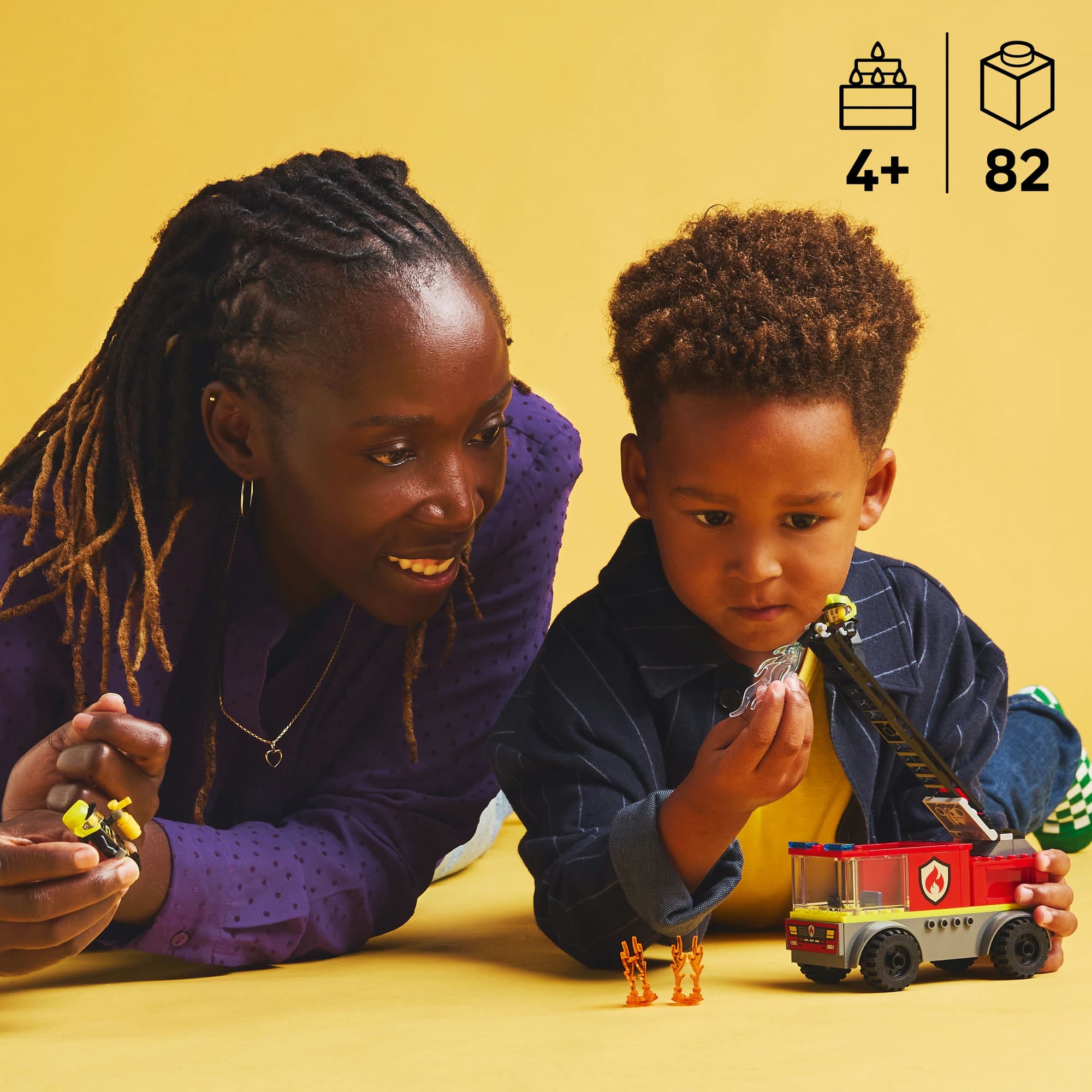 LEGO® City Fire Ladder Truck, Firefighter Toy Vehicle Gift for Kids 60463