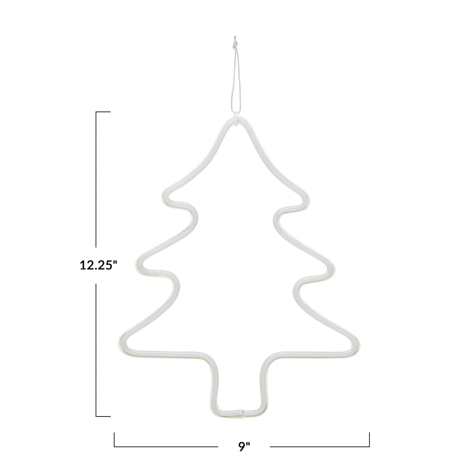 Hello Honey® 12.25" White Wire Tree Wall Décor with LED Light