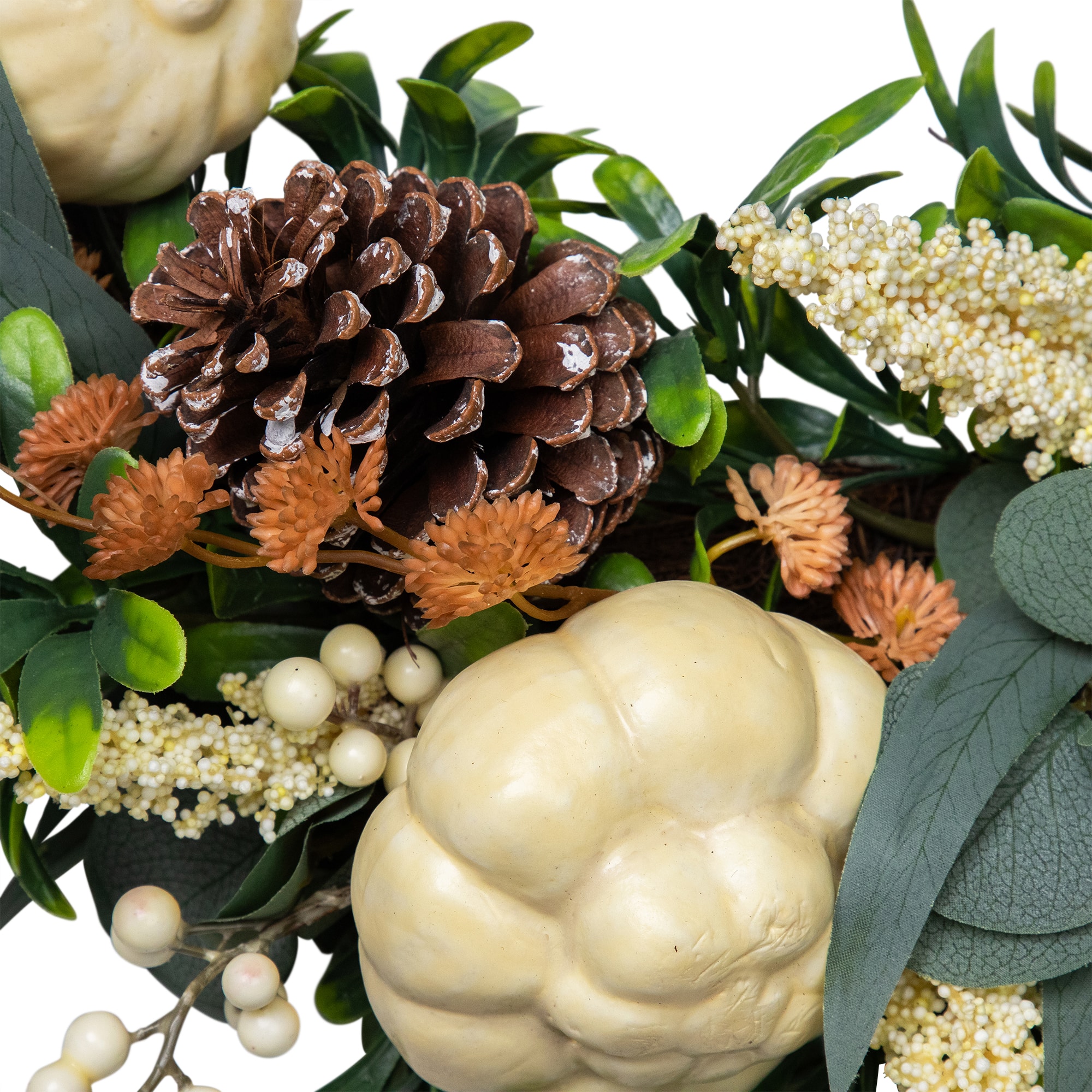 24" Gourds & Foliage Thanksgiving Wreath