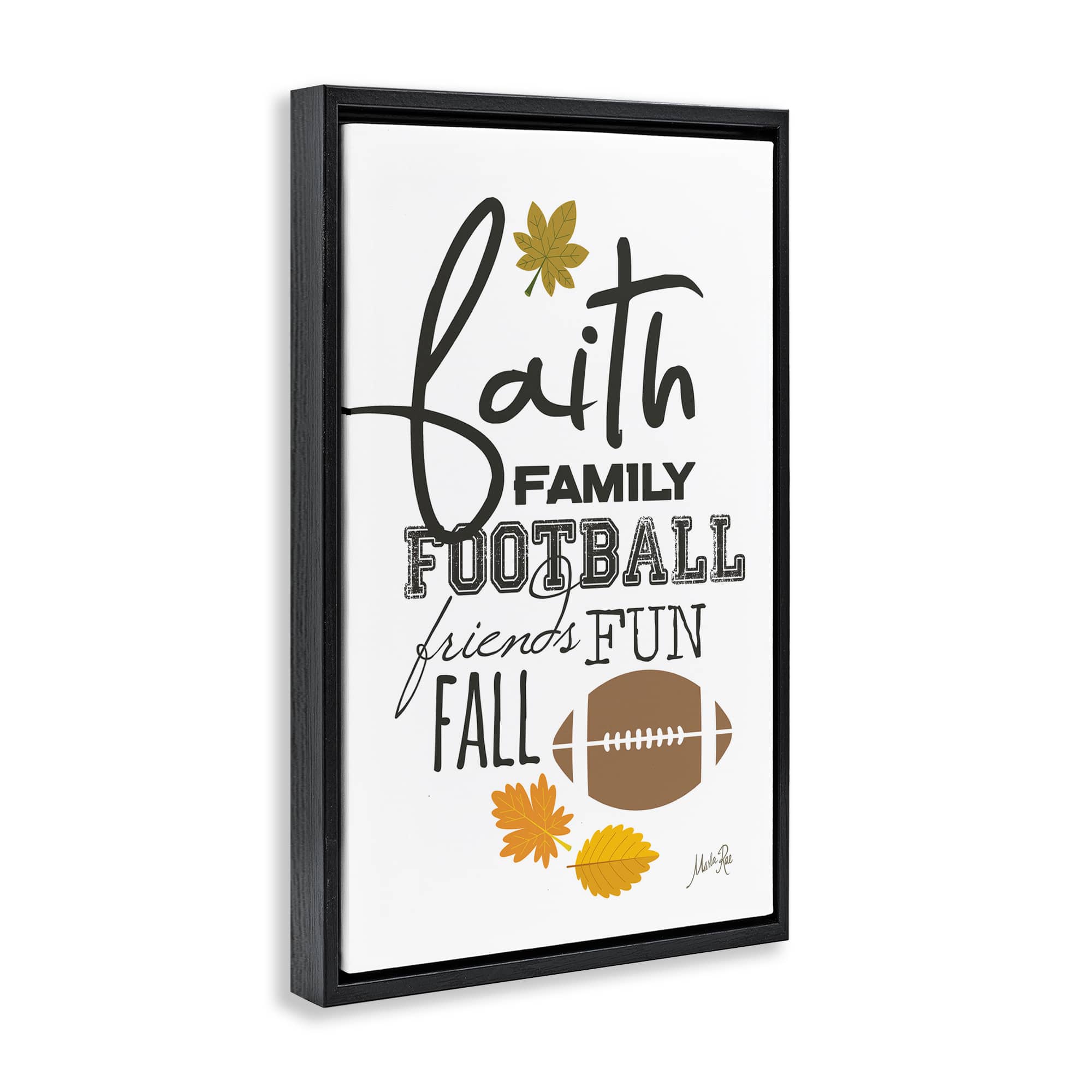 Stupell Industries Faith Family Football Floater Framed Art