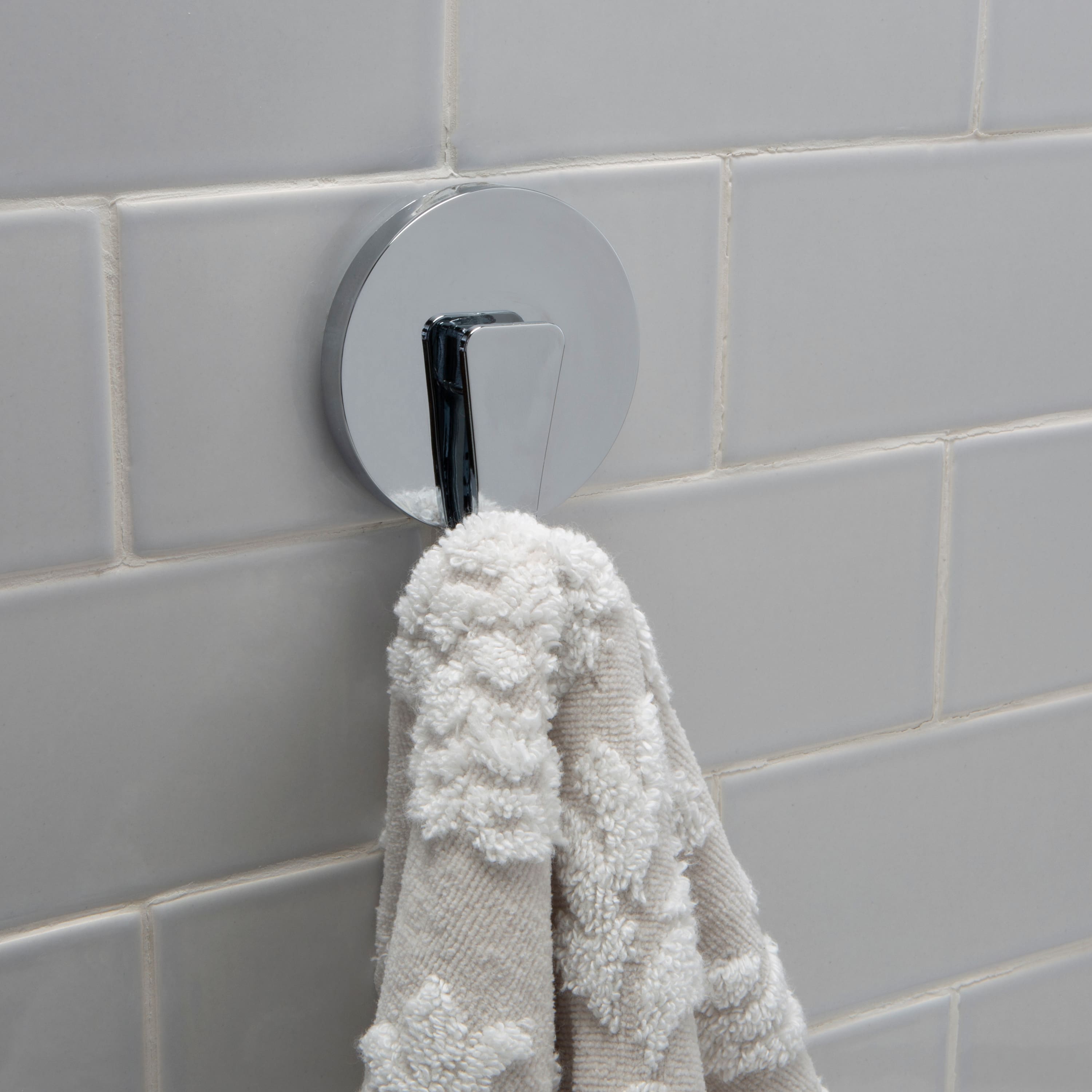 Bath Bliss Chrome Gel Suction Power Hooks, 2ct.