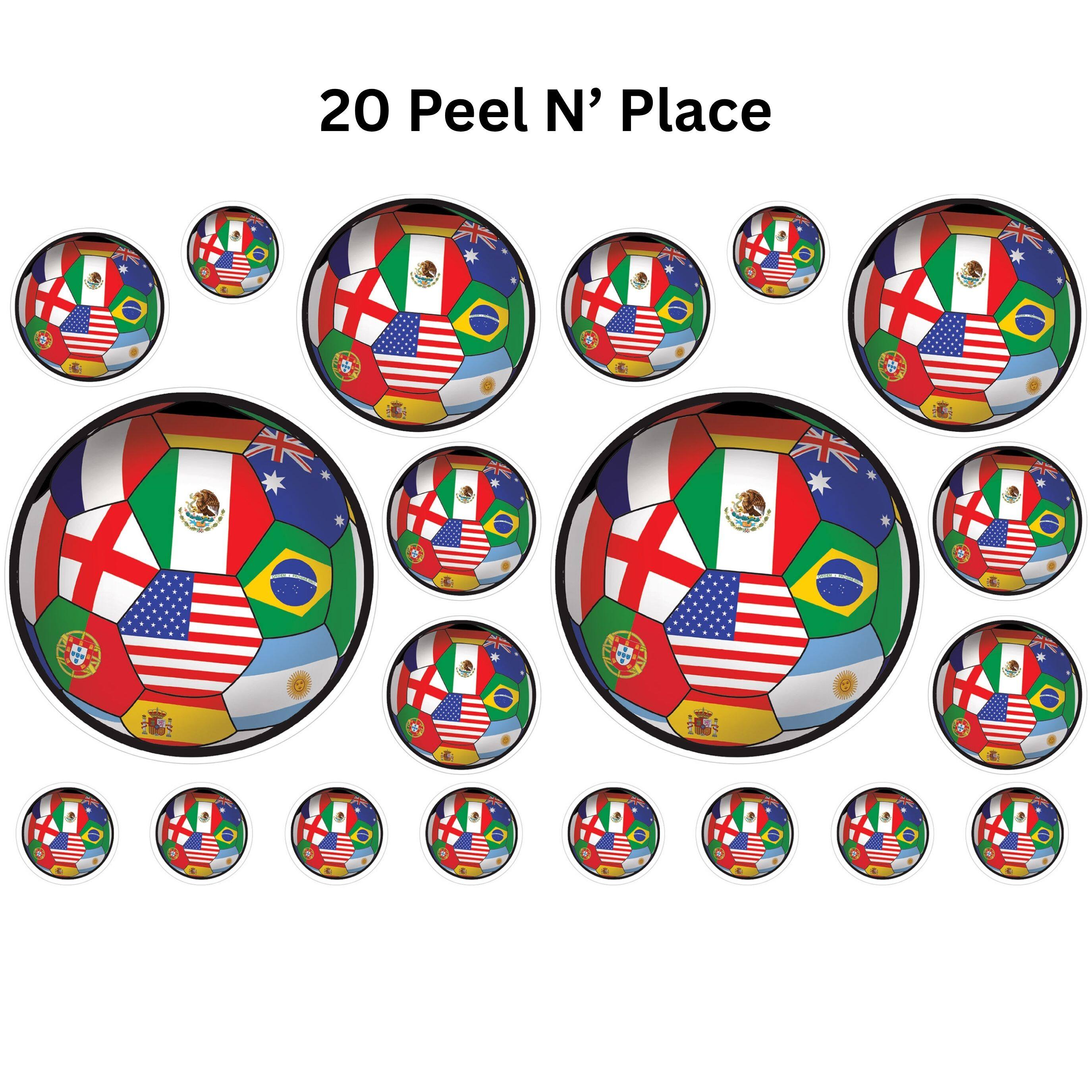 Beistle International Soccer Peel 'N Place Sheets, 2ct.