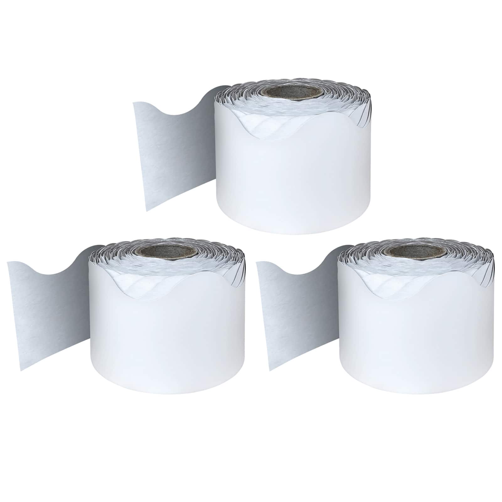 Carson Dellosa® White Rolled Scalloped Border, 195ft.