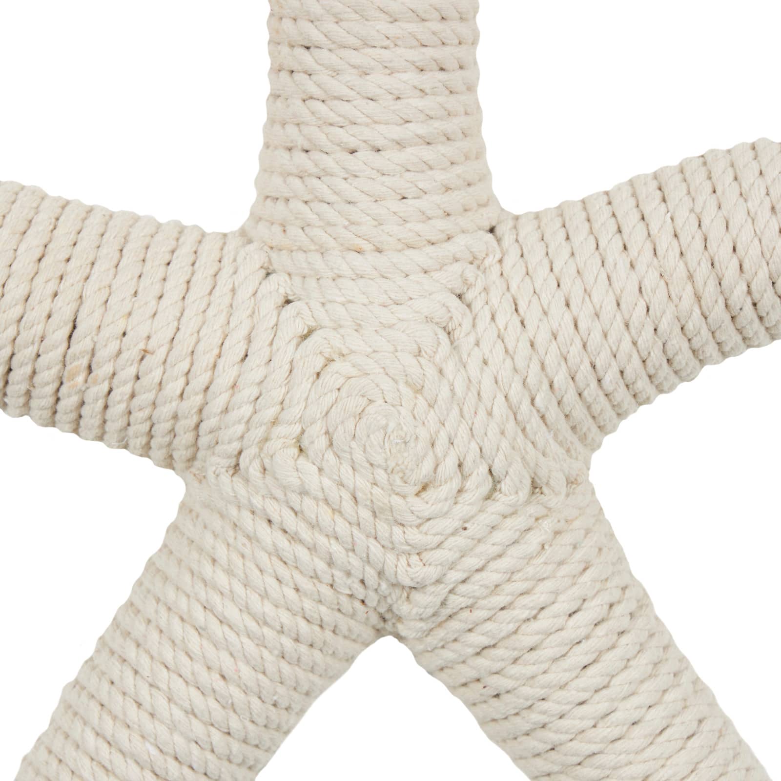 12.5" Handmade Wrapped Jute Starfish Hanging Wall Décor