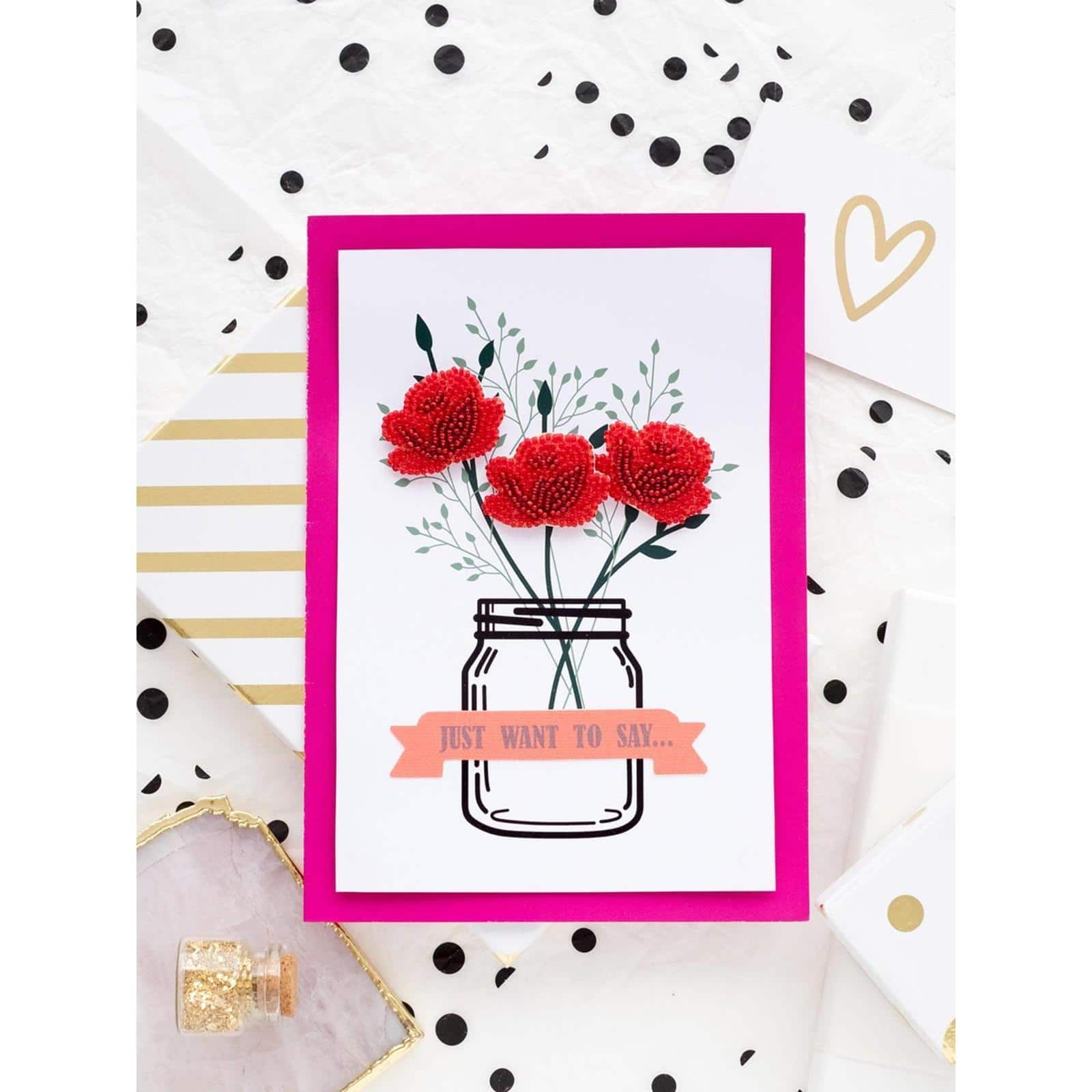Abris Art Happiness in Little Things Postcard Cross Stitch Kit
