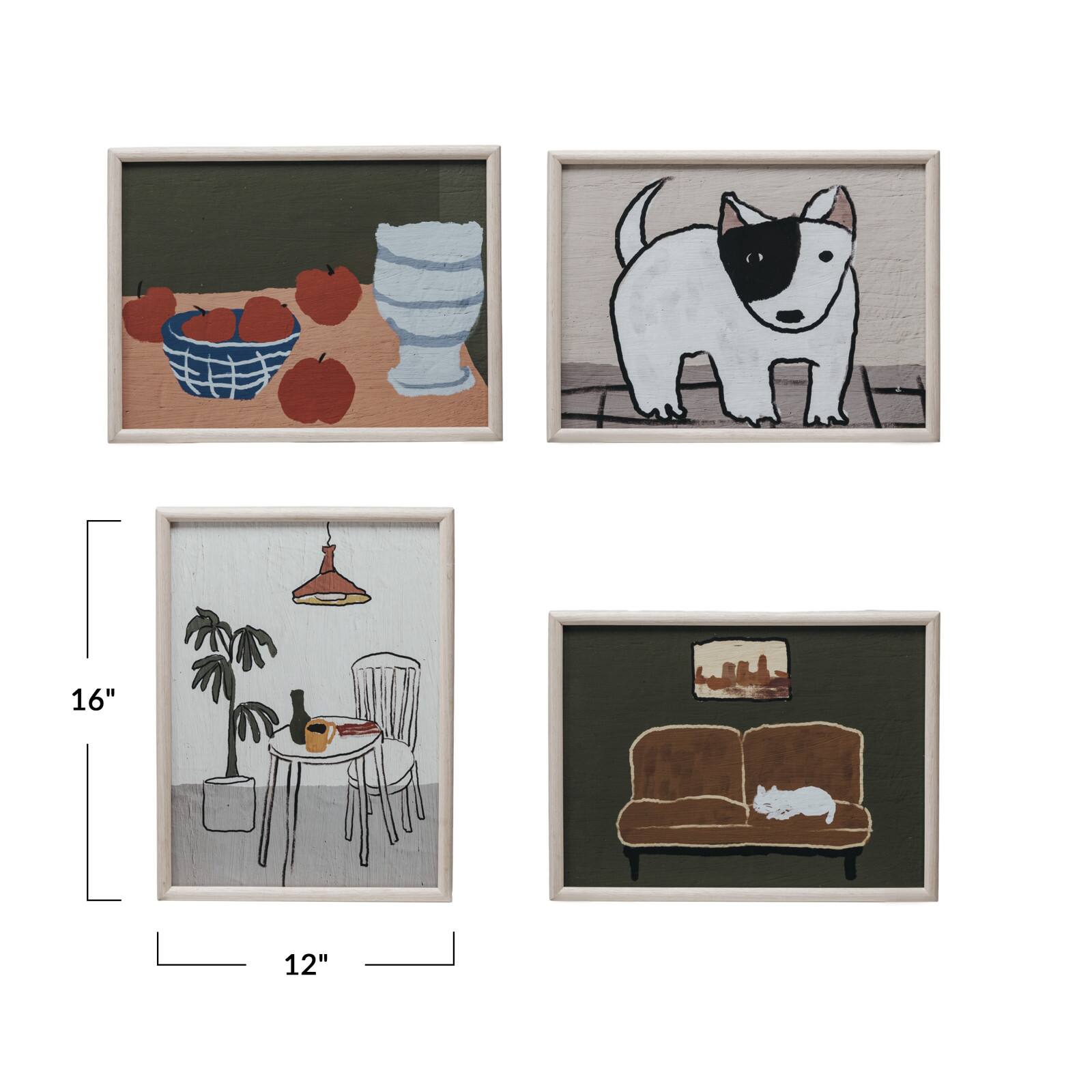 Hello Honey 16" x 12" Artistic Mélange Wall Decor Set, 4ct.
