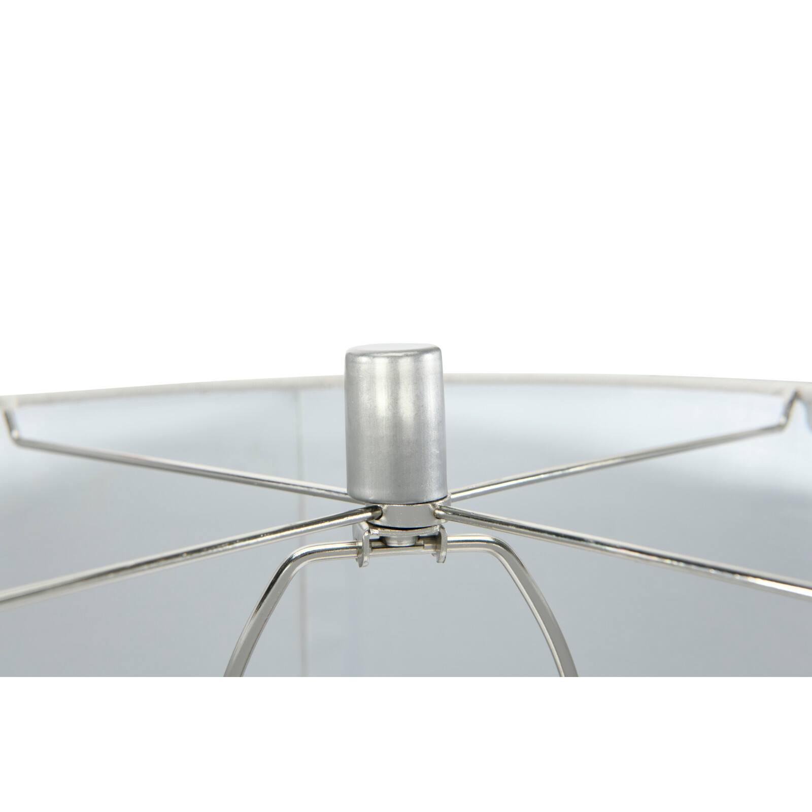 Hello Honey® 24" Raw Concrete White & Silver Table Lamp With Imprinted Diamond Design & Metal Accents