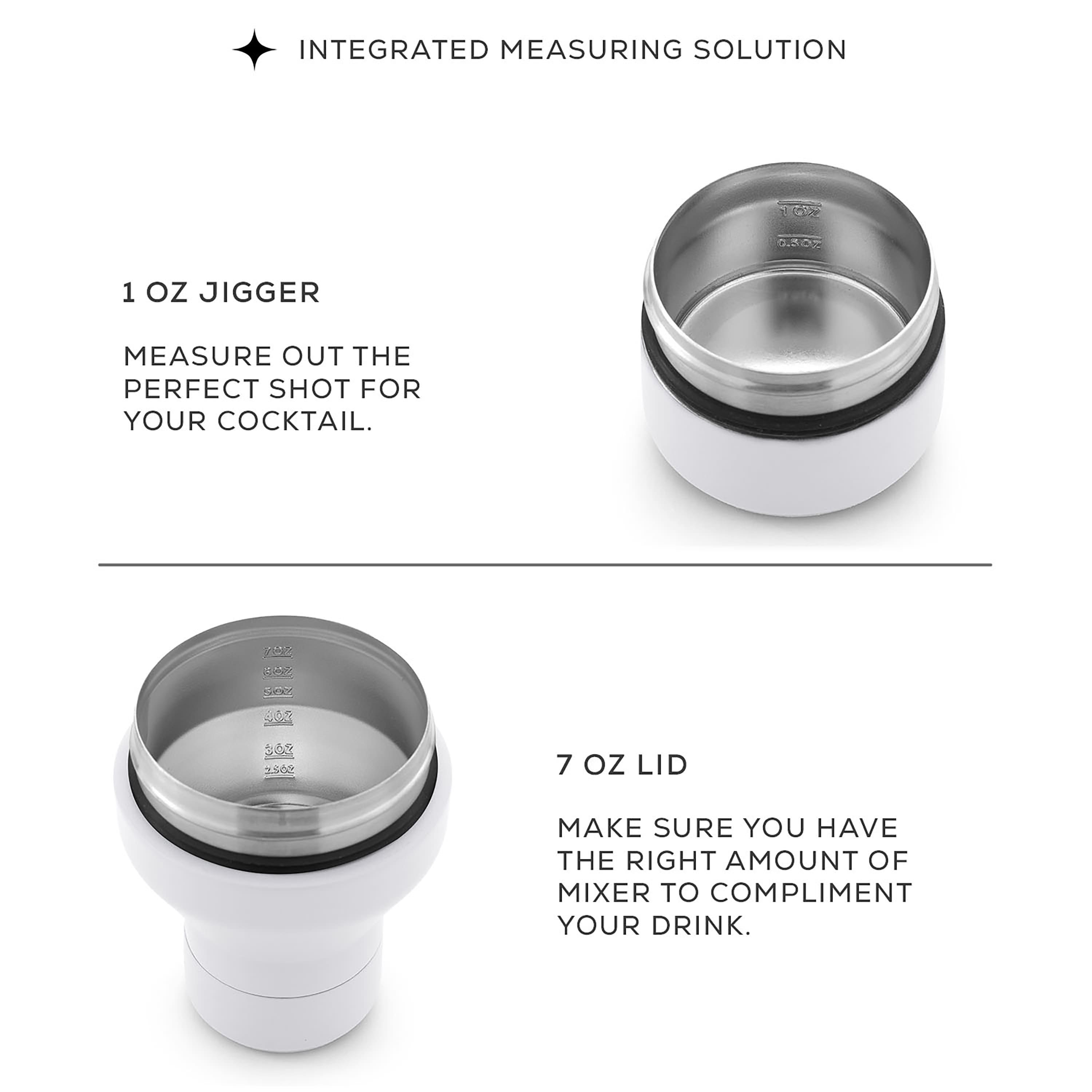 JoyJolt® 20oz. Vacuum Insulated Cocktail Protein Shaker