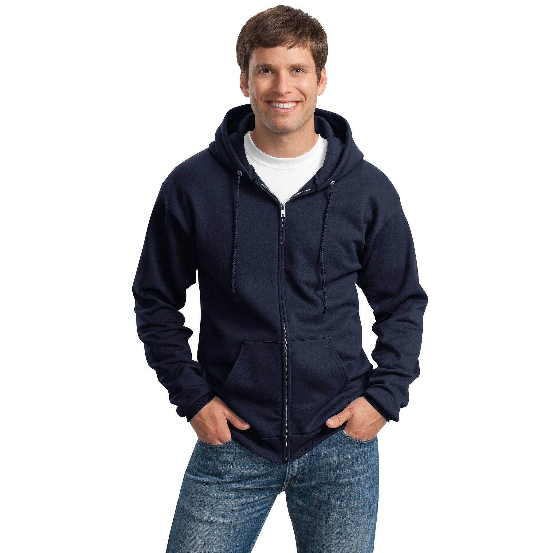 Port & Company® Tall Essential Fleece Full-Zip Hooded Sweatshirt