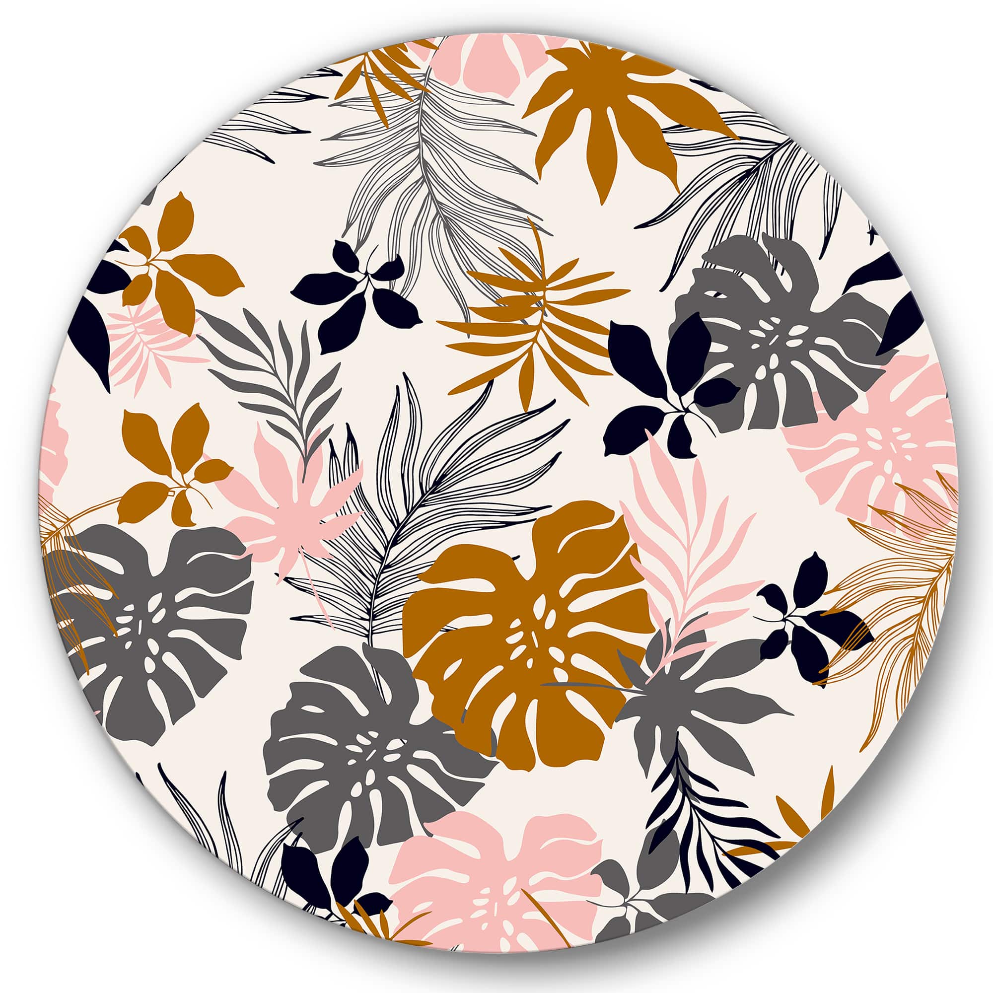 Designart - Tropical Naturepalm Monstera Leaves In Silhouette