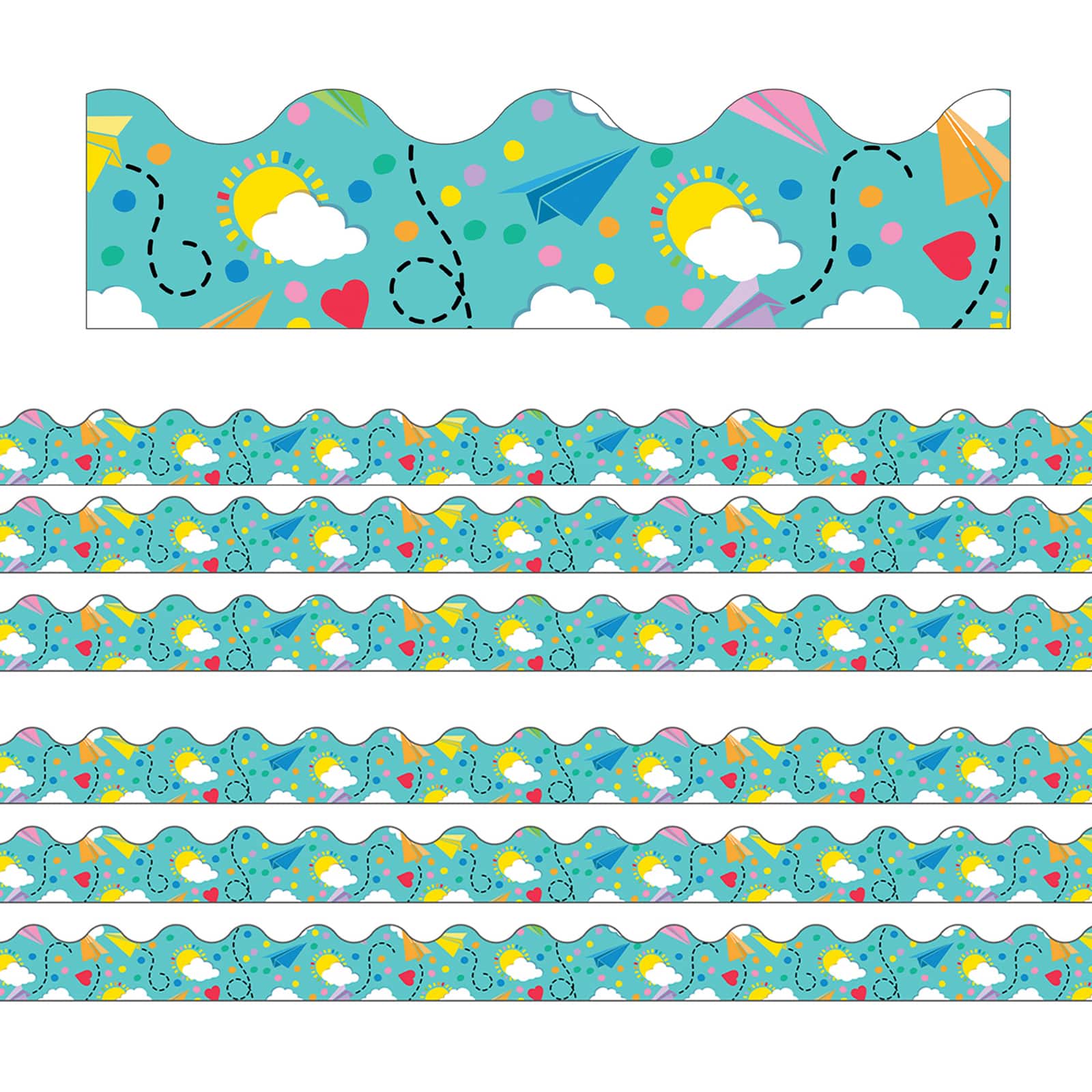 Carson Dellosa® Paper Airplanes Scalloped Border, 234ft.