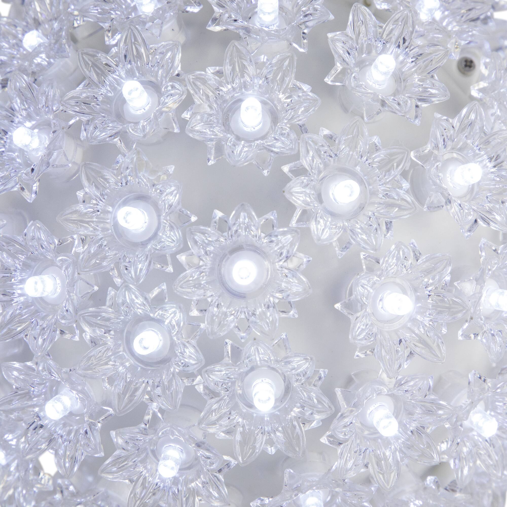 LED Lighted Starlight Sphere Hanging Outdoor Christmas Decoration- 7.5" - Pure White Lights
