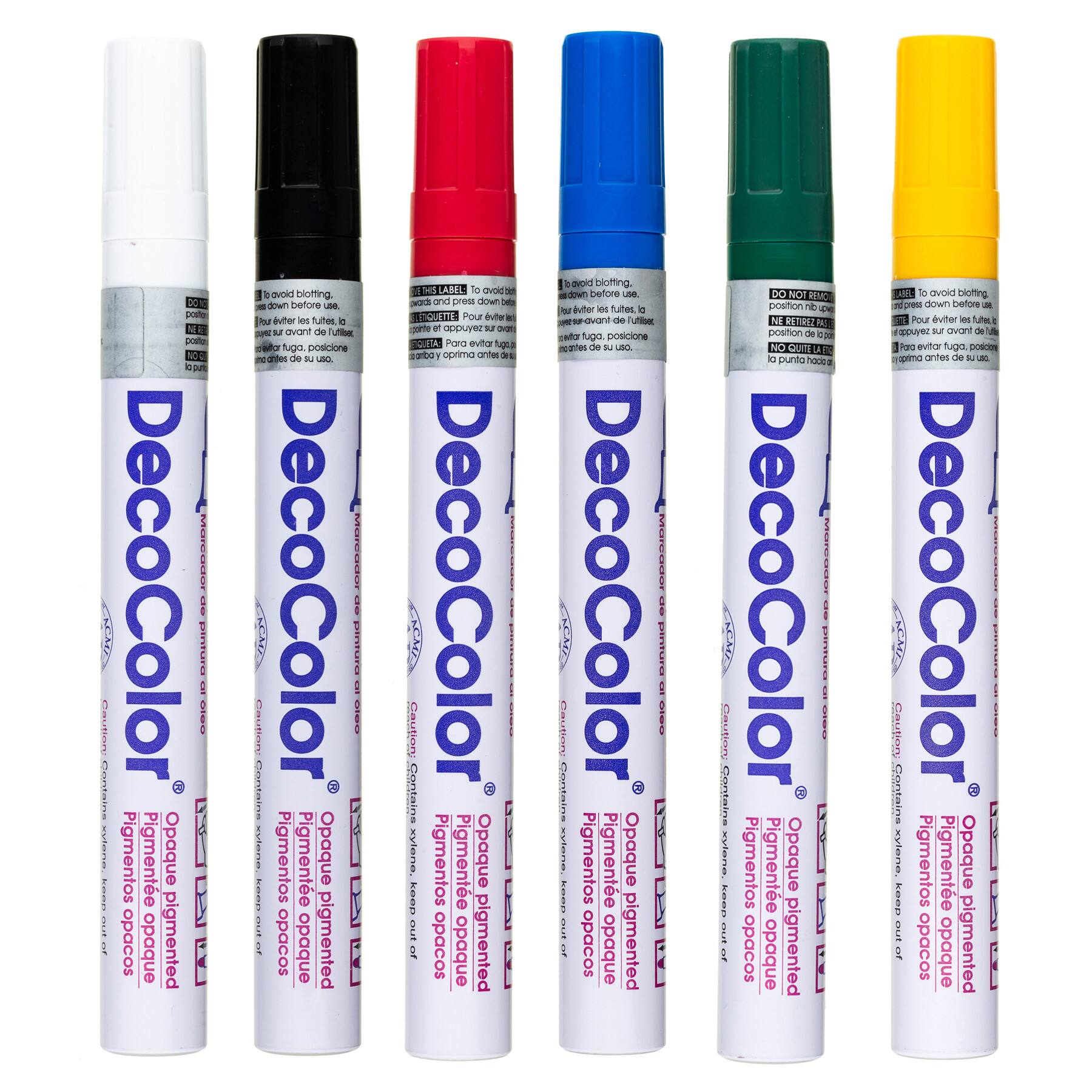 Marvy Uchida® DecoColor® Broad Tip 6 Primary Colors Paint Marker Set