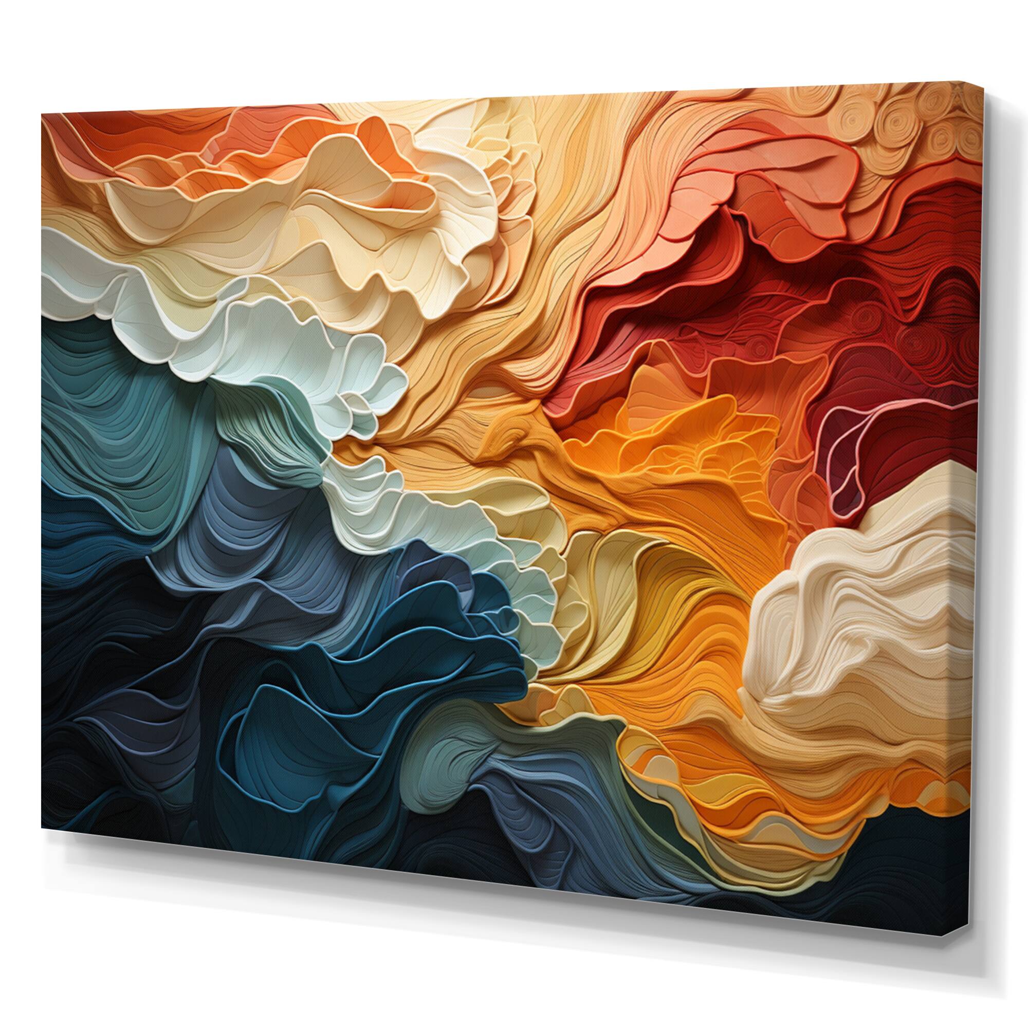Designart "Biomorphism Organic Forms V" Modern Wall Art Living Room