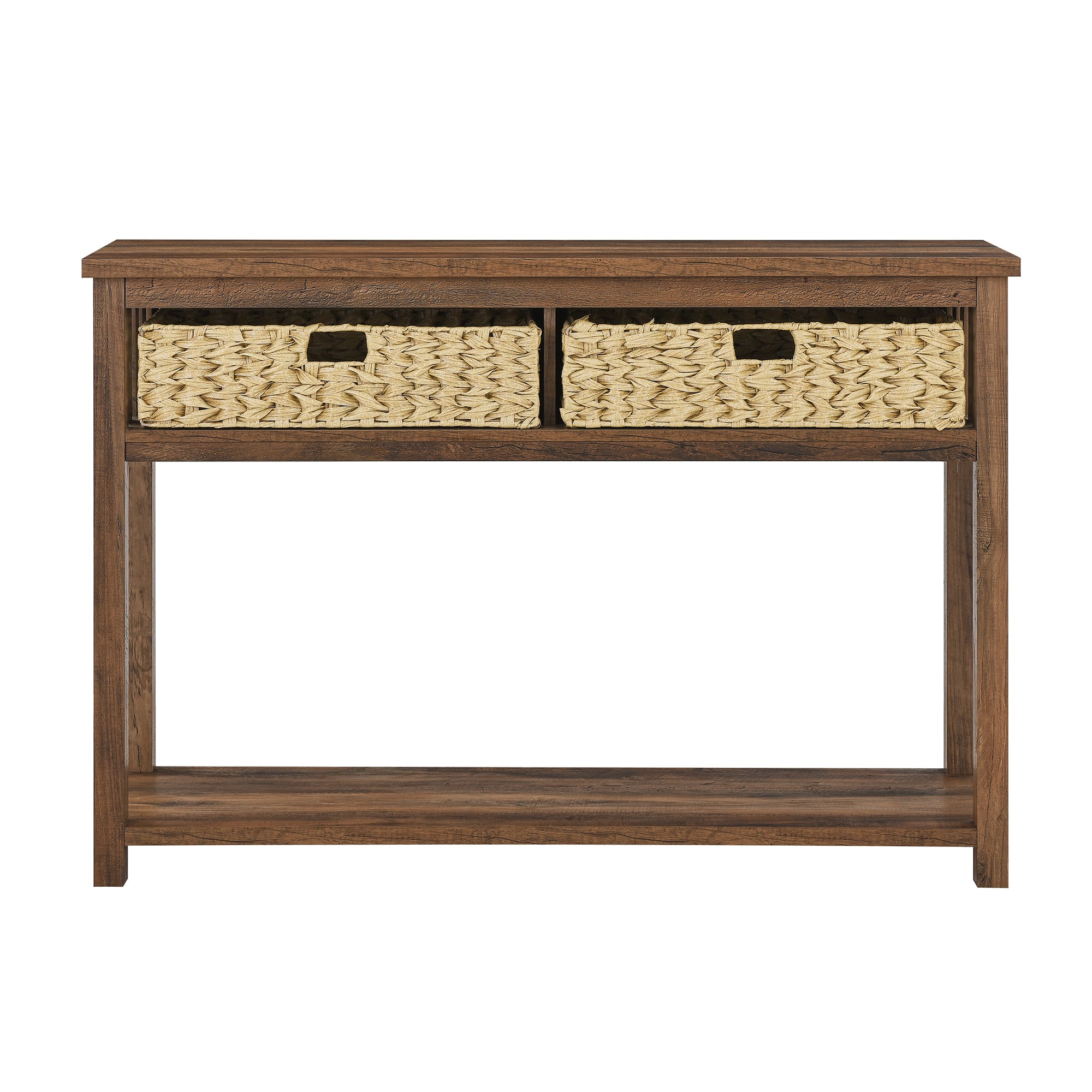 Walker Edison Reclaimed Barnwood Mission Storage Entry Table