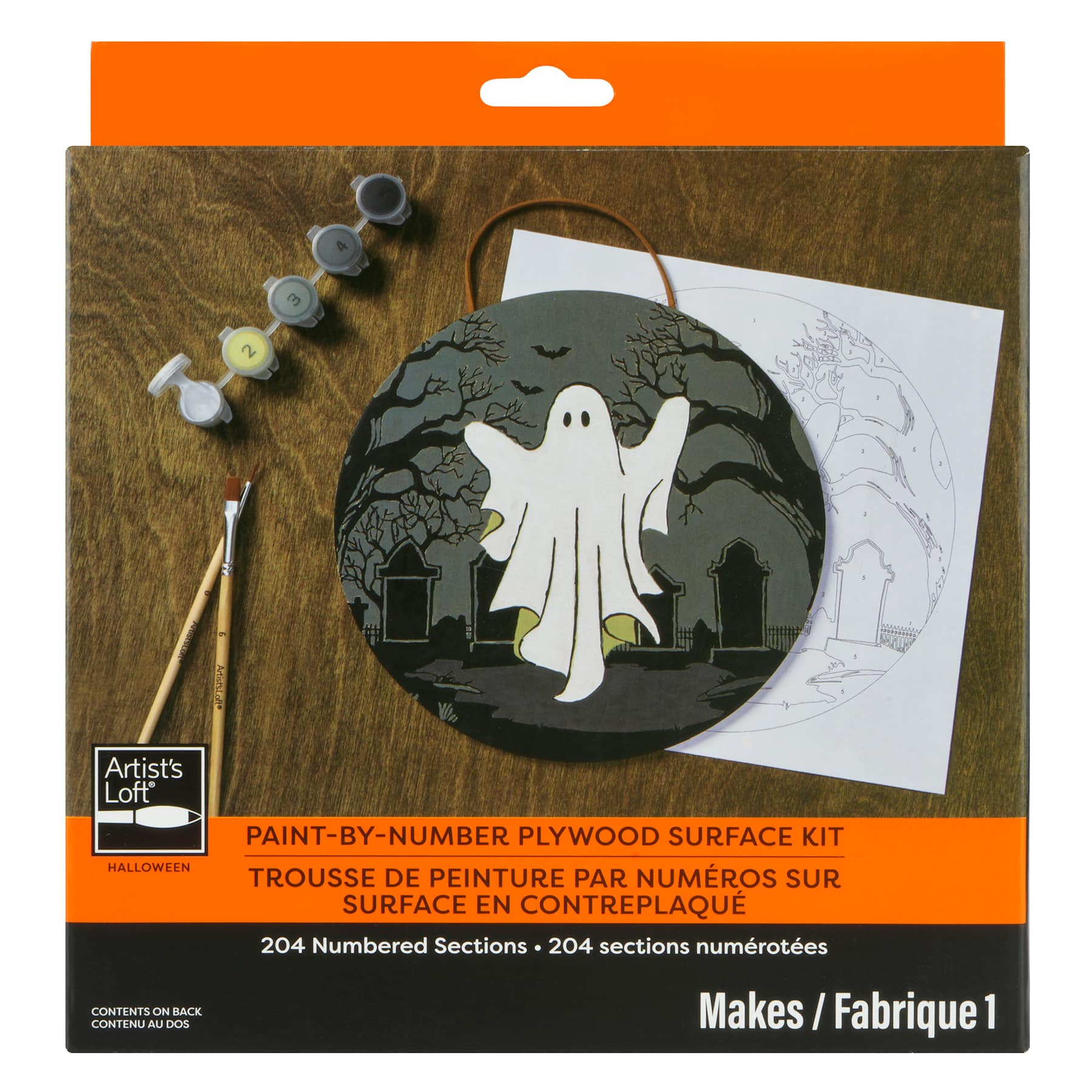 8" Ghost Paint-by-Number Plywood Surface Kit by Artist's Loft®