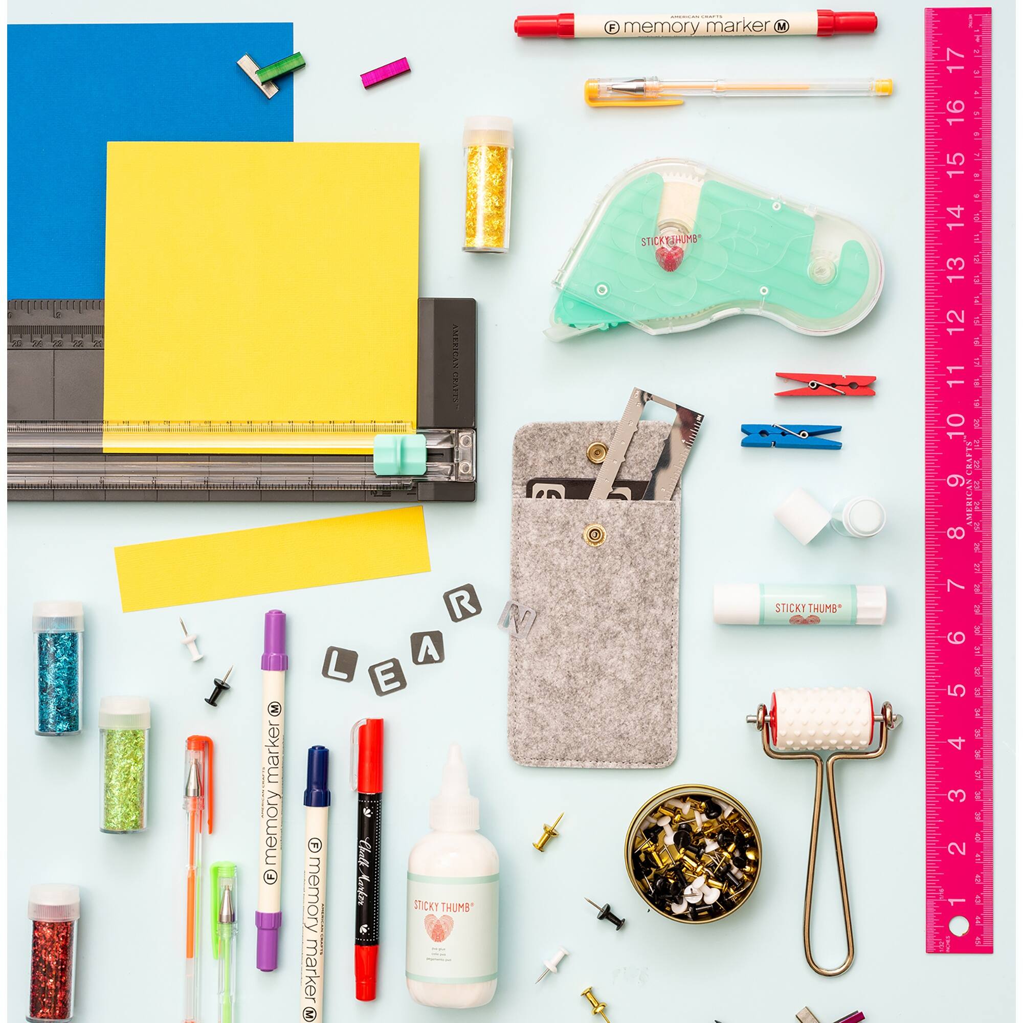 American Crafts™ 12" x 12" Primary Precision Cardstock, 60 Sheets