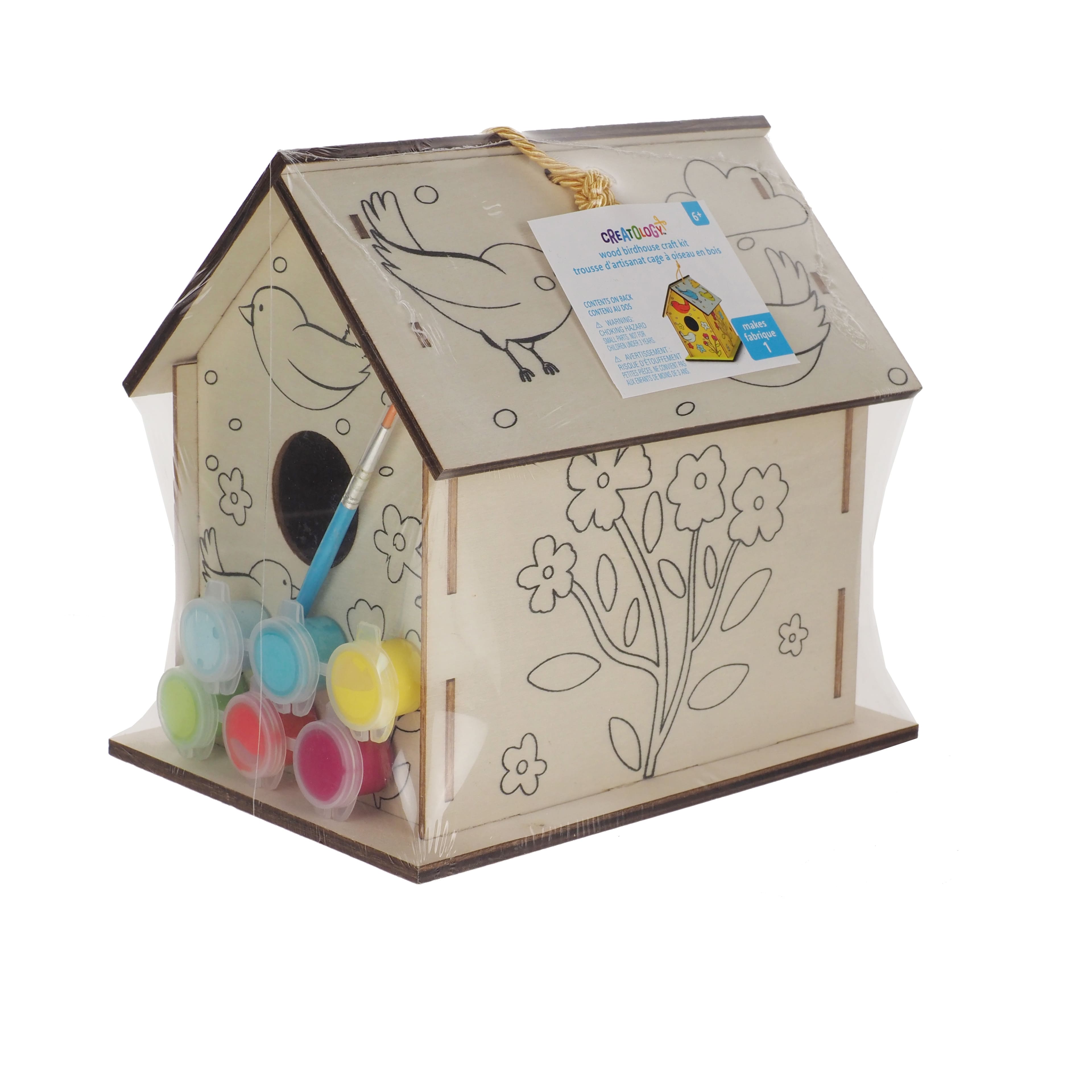 Color Your Own Wood Birdhouse Craft Kit