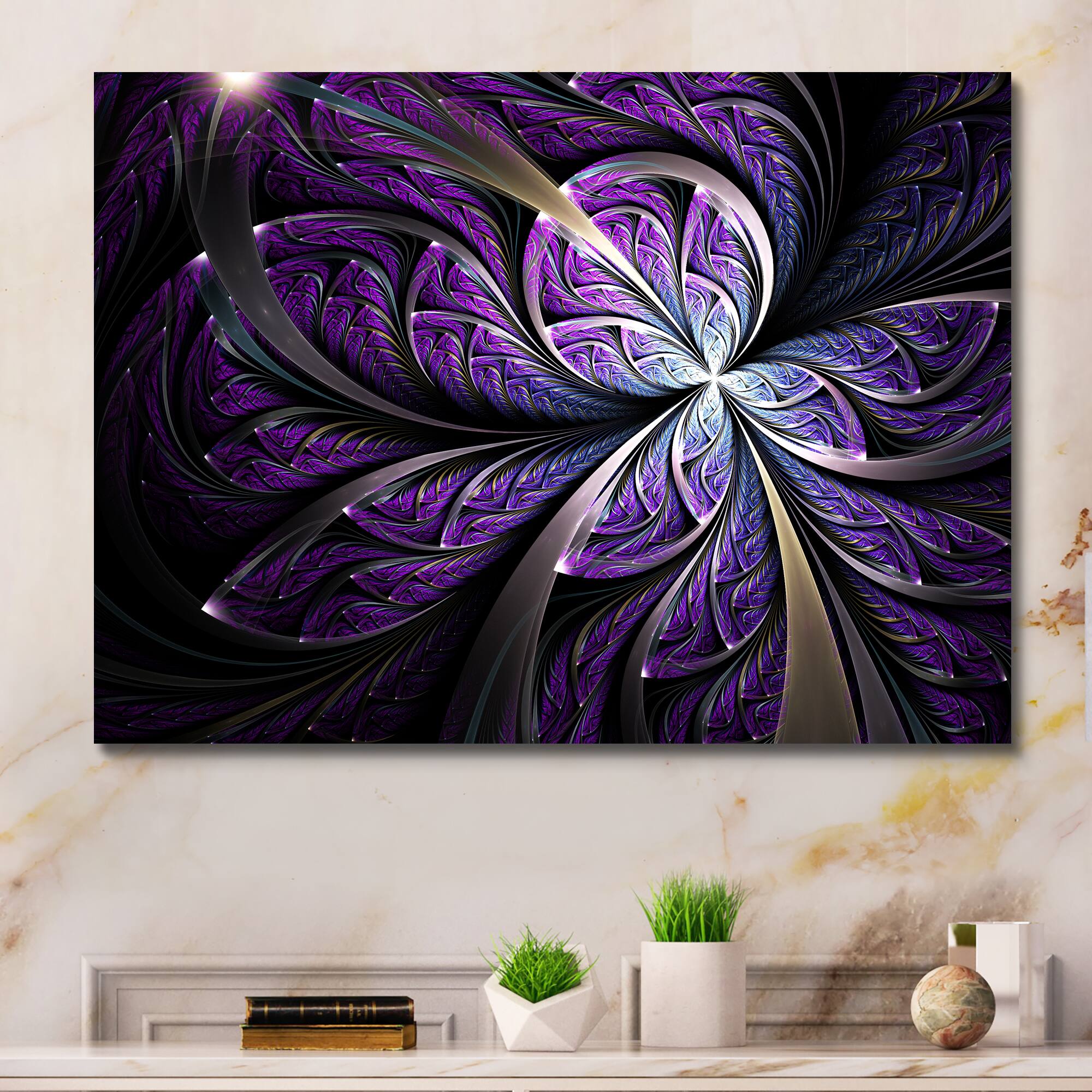 Designart - Glittering Fractal Flower