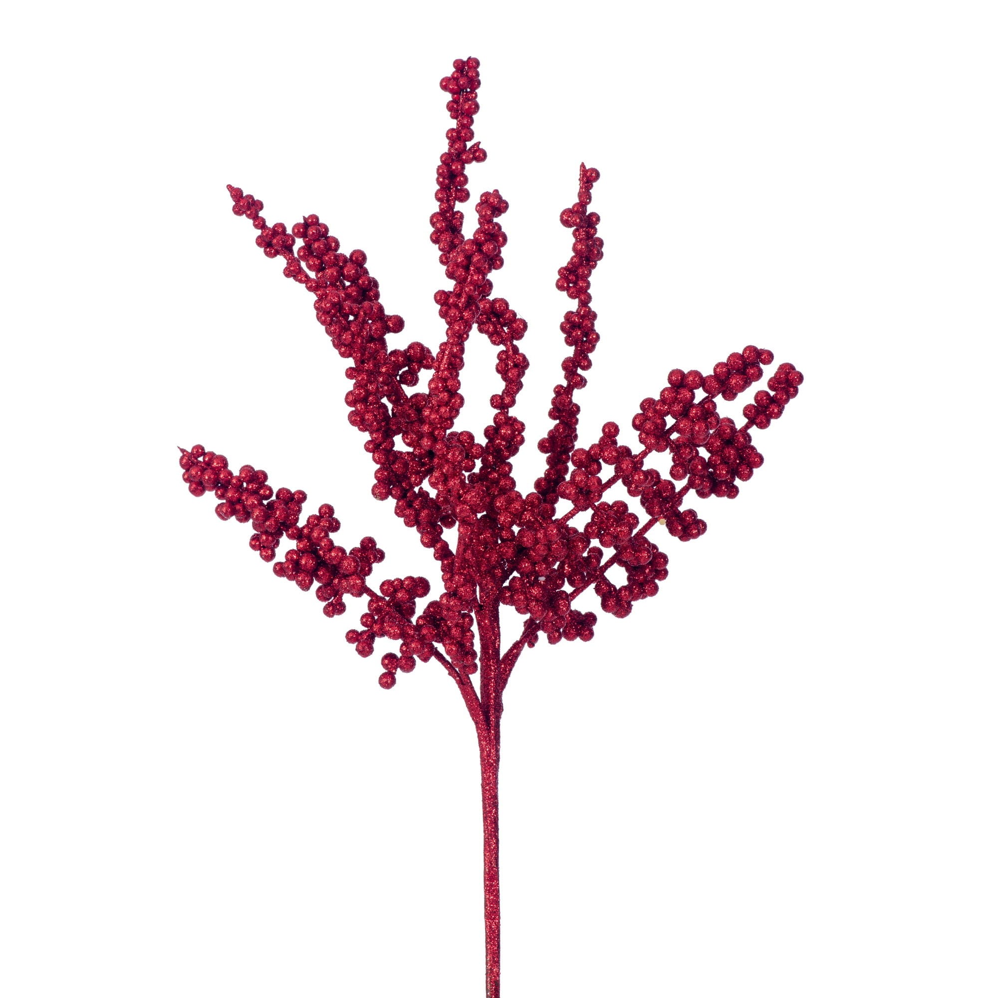 Vickerman 18" Christmas Red Glittery Berry Spray | Michaels®
