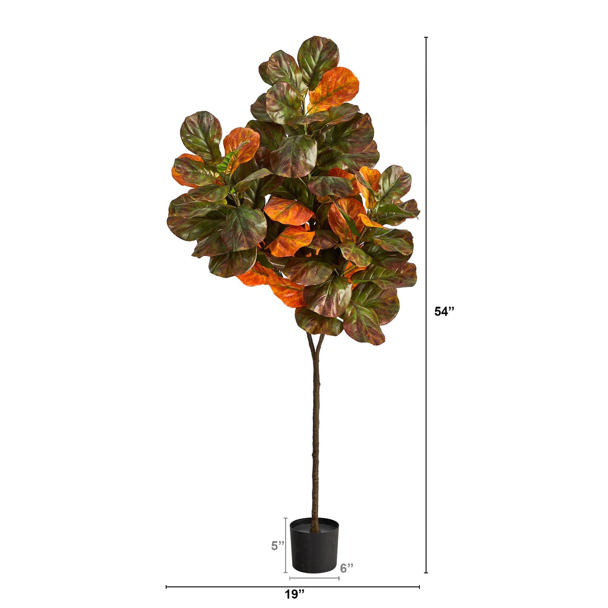 6ft. Potted Autumn Fiddle Leaf Tree