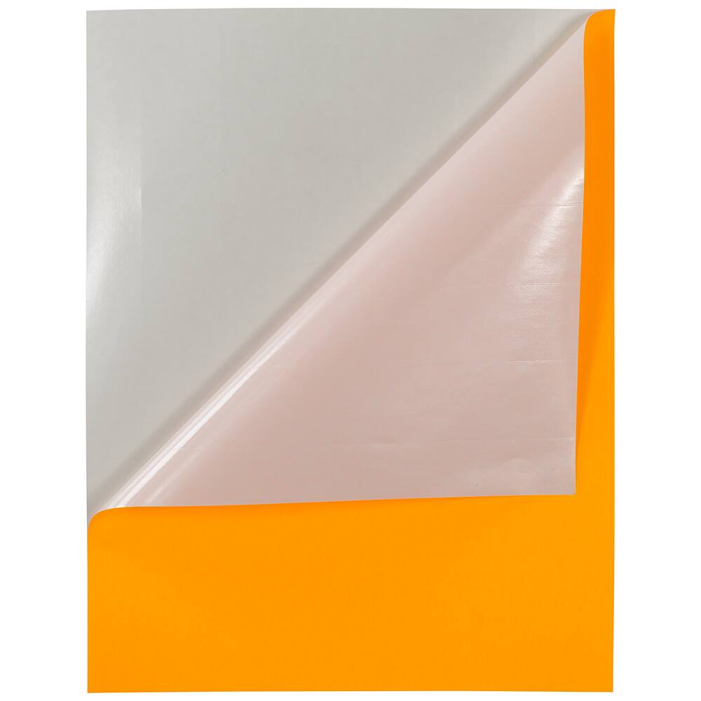 JAM Paper Neon Orange Full Sheet Shipping Labels, 8.5" x 11"