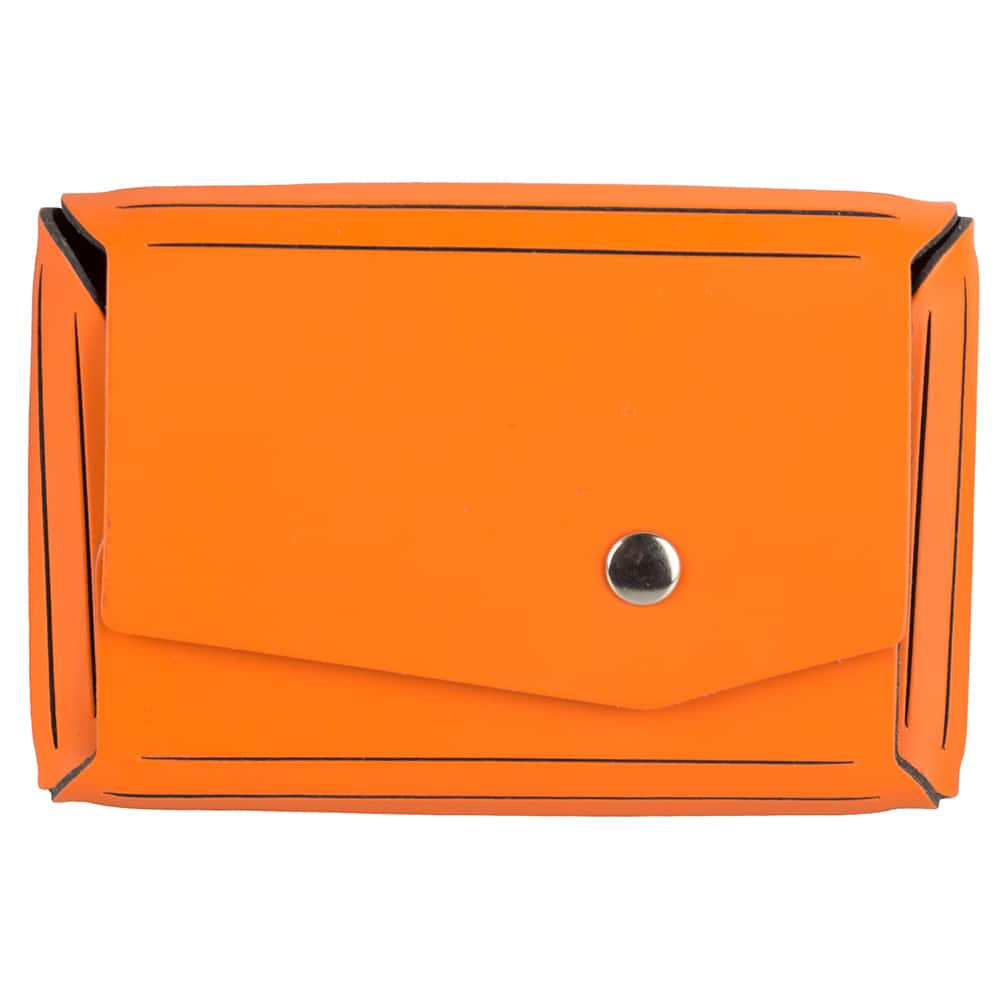 JAM Paper Italian Leather Business Card Holder Case with Angular Flap