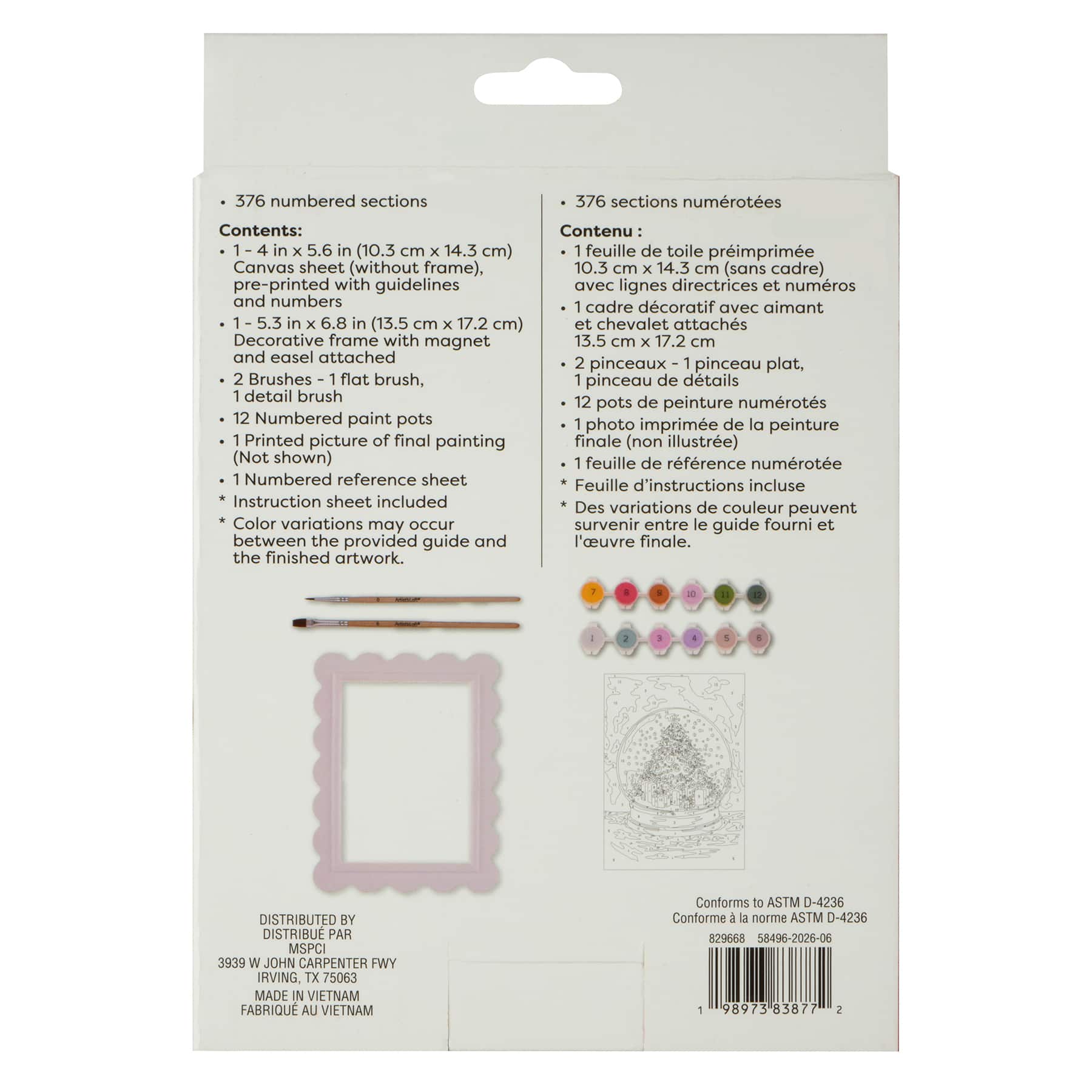Snow Globe Nutcracker Paint-by-Number Framed Mini Kit by Artist's Loft®