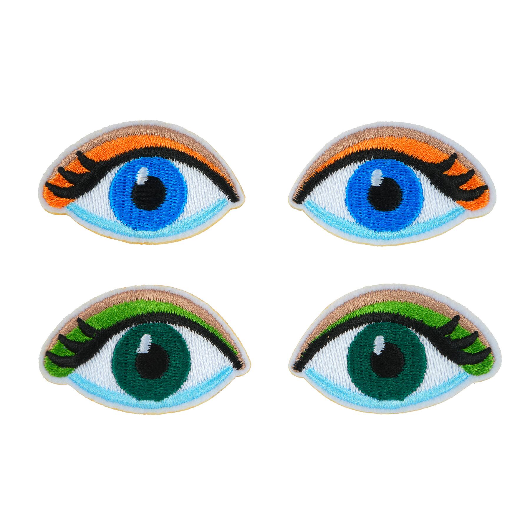 Light Blue & Green Iron-On Embroidered Eye Patches, 8ct. by Loops & Threads®