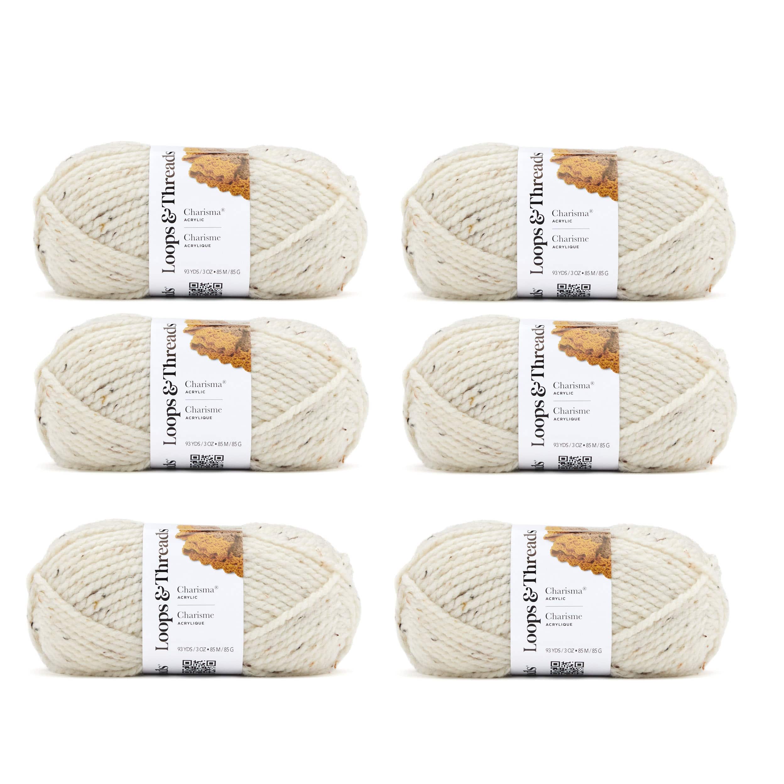 6 Pack: Charisma™ Tweed Yarn by Loops & Threads®