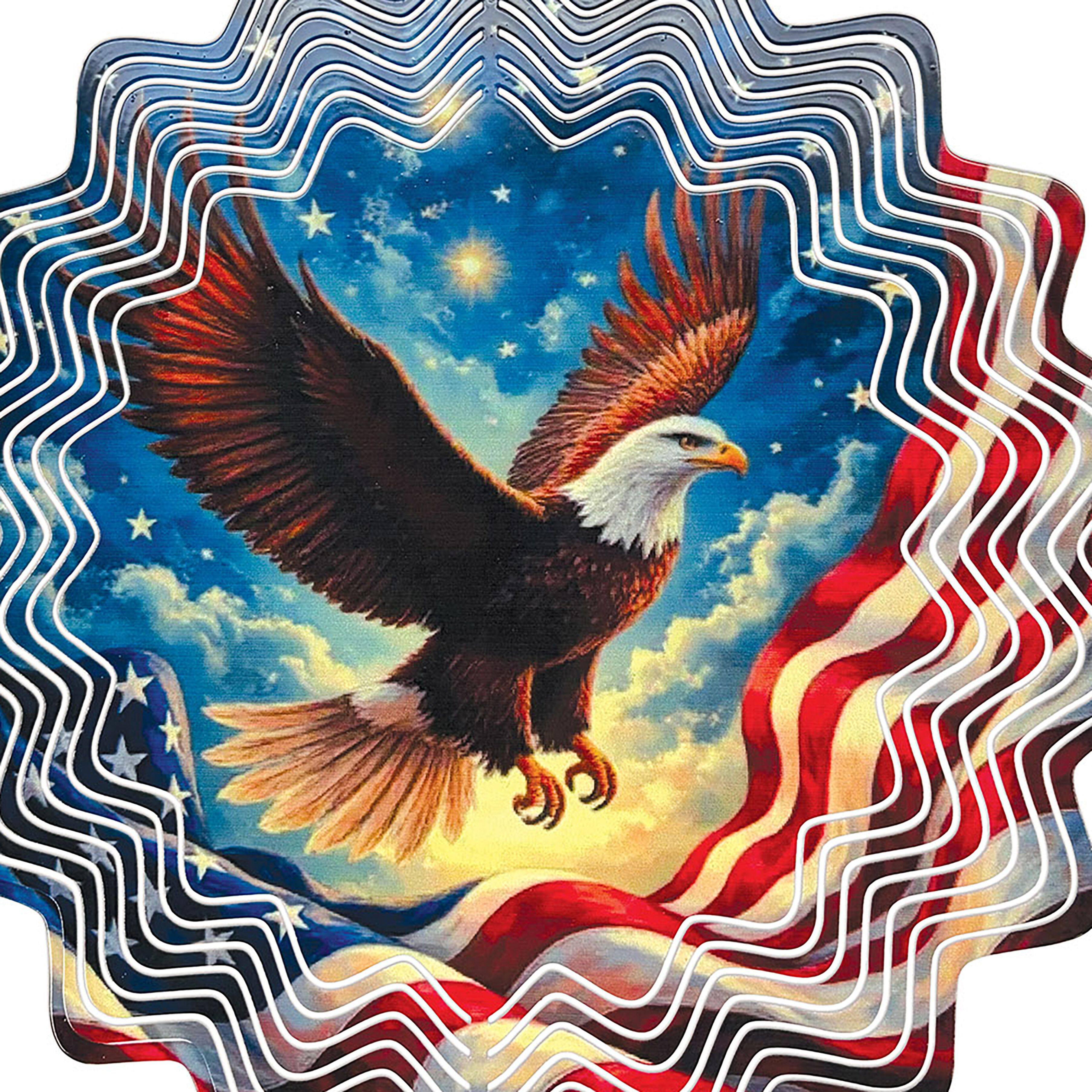 Sunset Vista Designs® 11" Majestic Soaring Eagle Metal Wind Spinner