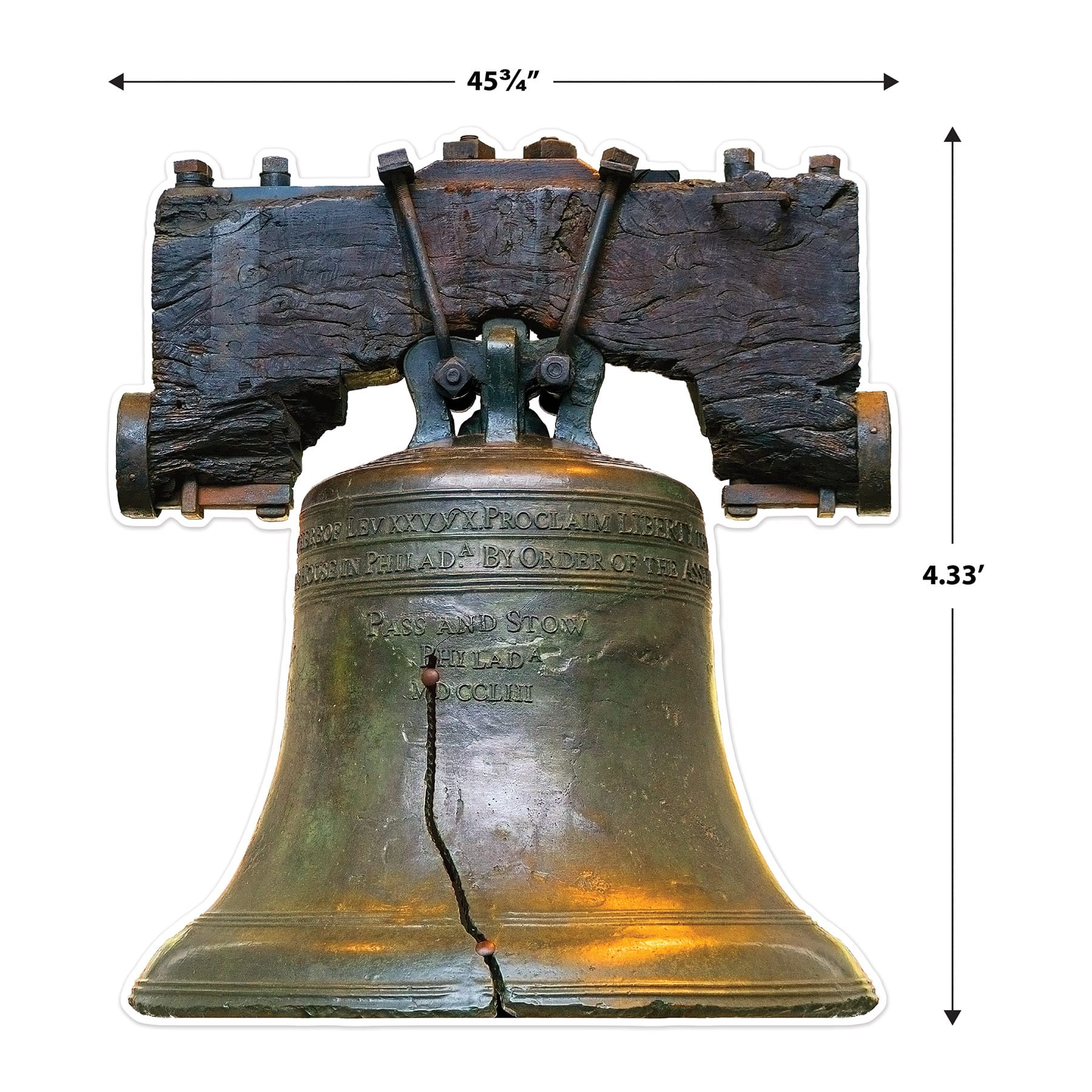 Beistle 4.3ft. Liberty Bell Stand-Up