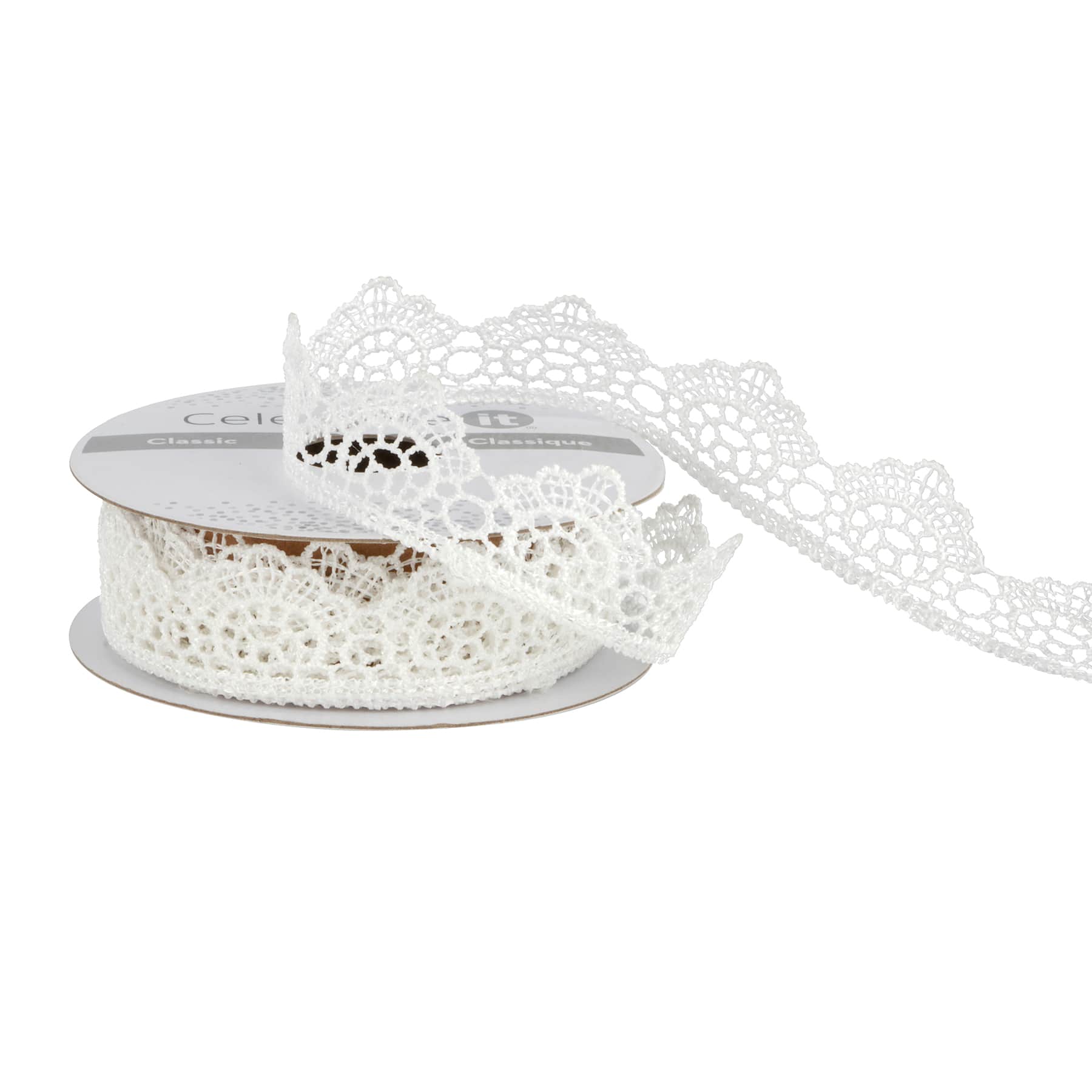 12 Pack: 7/8" x 2yd. Lace Scallop Ribbon by Celebrate It®