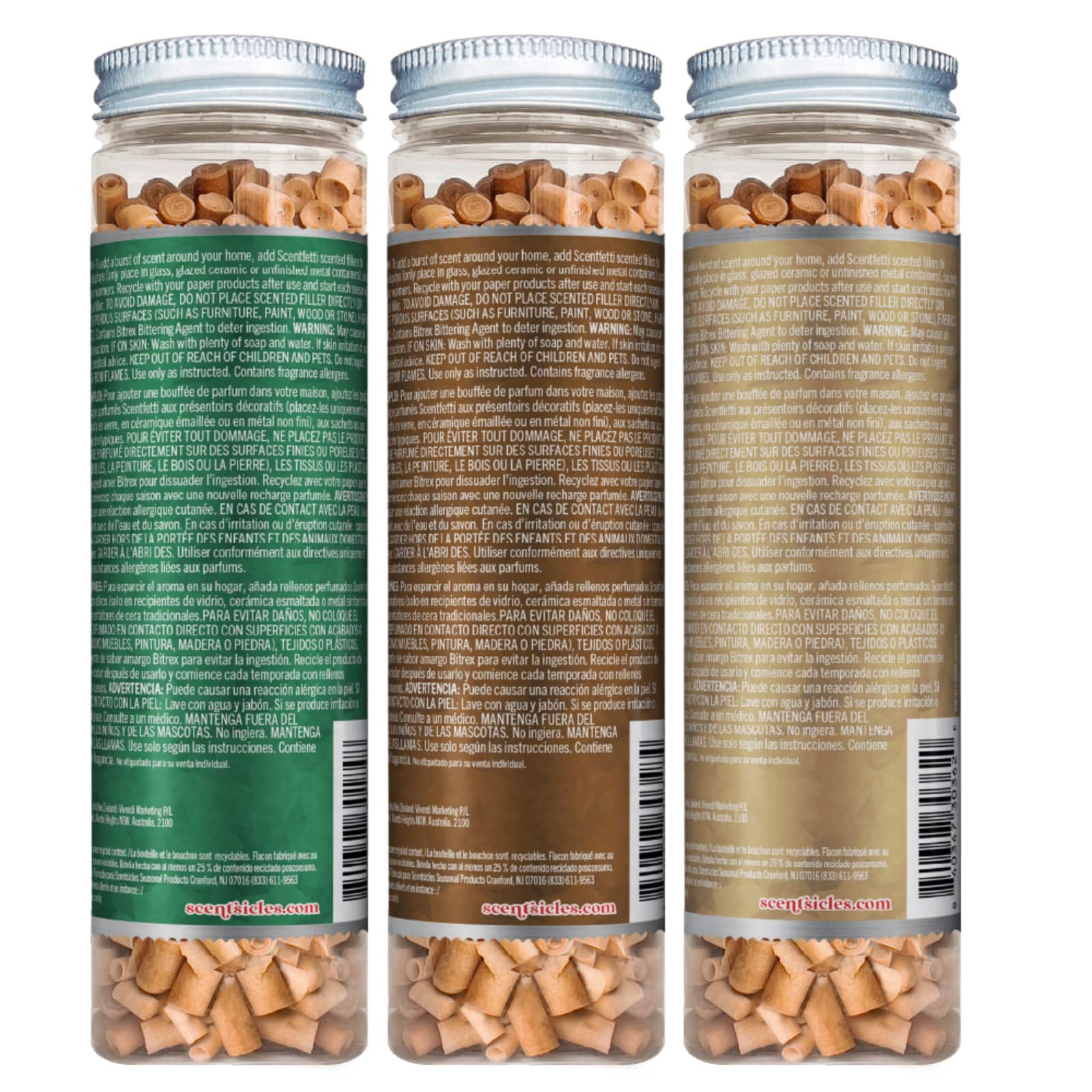 Scentsicles Scentfetti Autumn 'n Apples, Two Dashes of Cinnamon, Vanilla & Spice So Nice, 3 pack